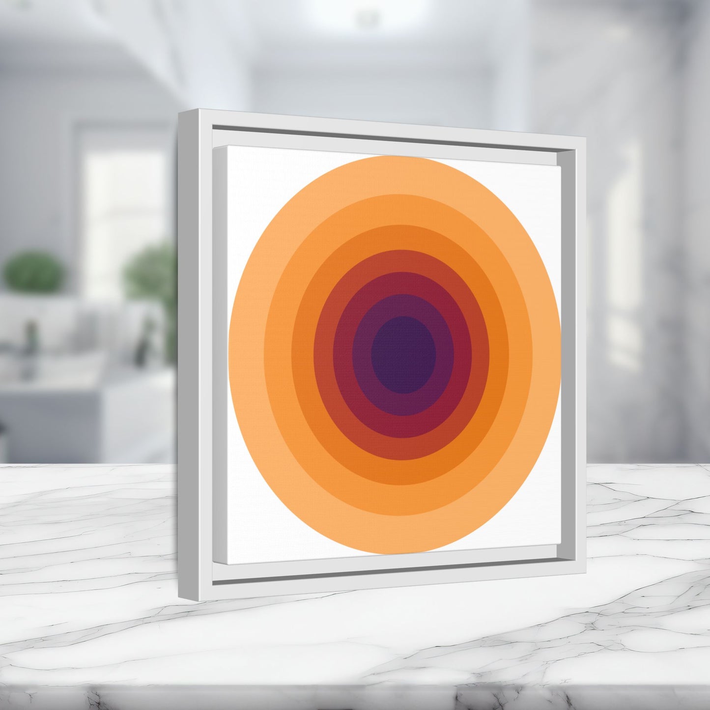 Modern Framed Geometric Canvas Art | Bold Color Meets Clean Framing