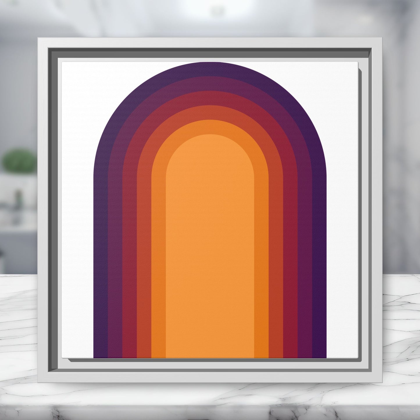 Modern Framed Geometric Canvas Art | Bold Color Meets Clean Framing