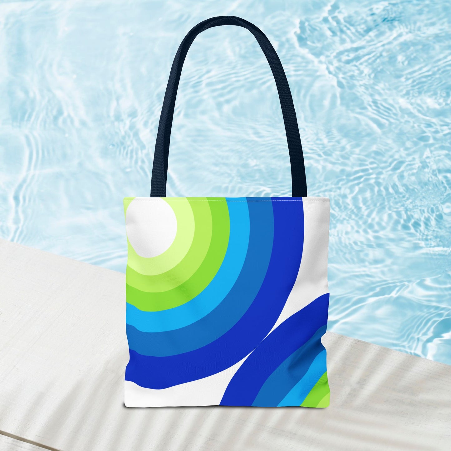 Geometric Art Tote Bag – 3 sizes | Bold lines. Vivid color. Retro with a modern twist.