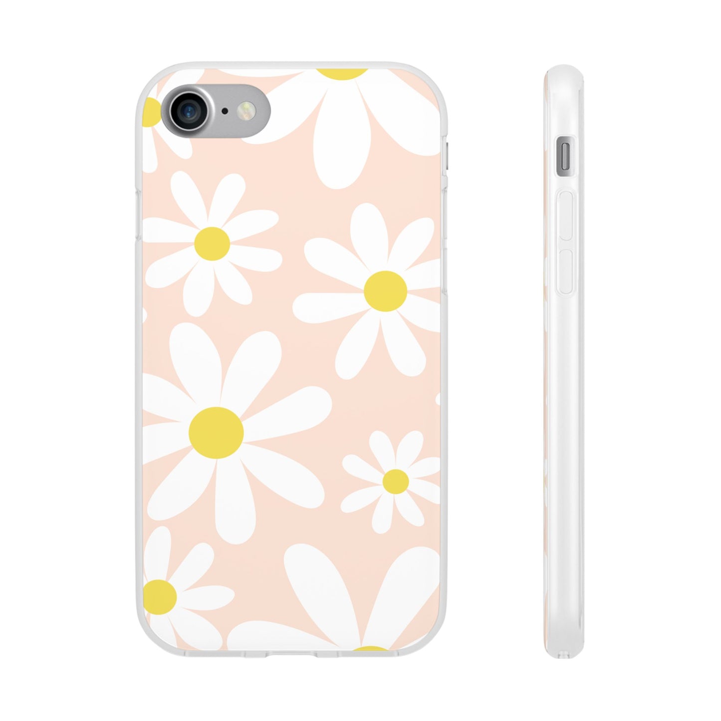 Phone Cases - Blush Daisy Pattern Flexi Cases