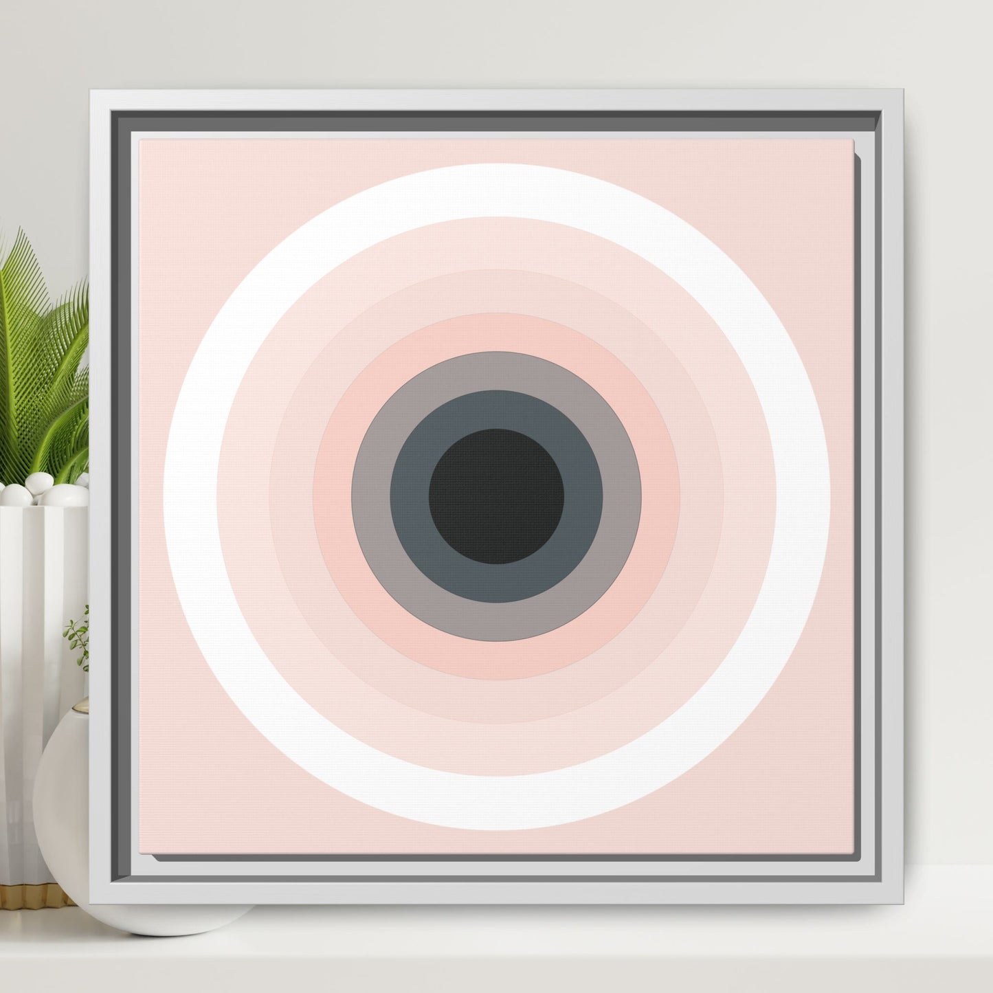 Modern Framed Geometric Canvas Art | Bold Color Meets Clean Framing