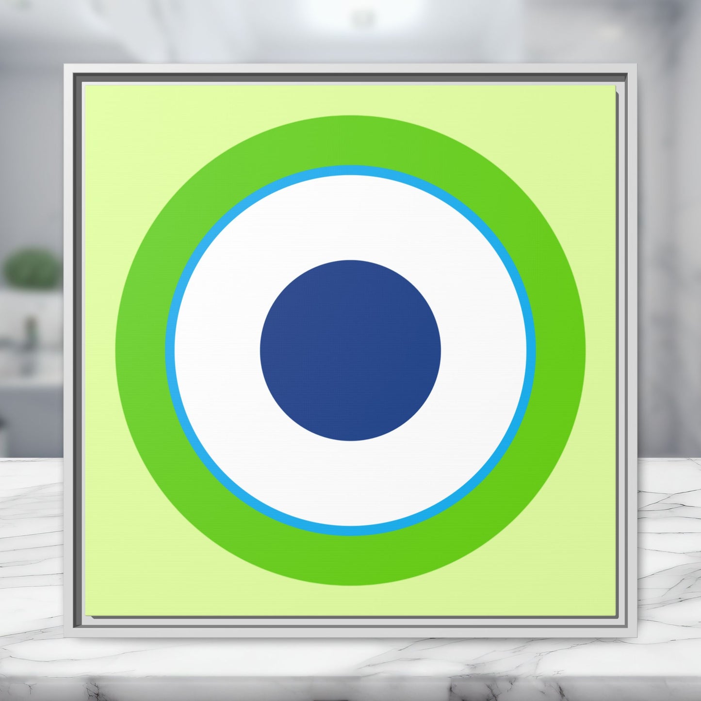 Modern Framed Geometric Canvas Art | Bold Color Meets Clean Framing