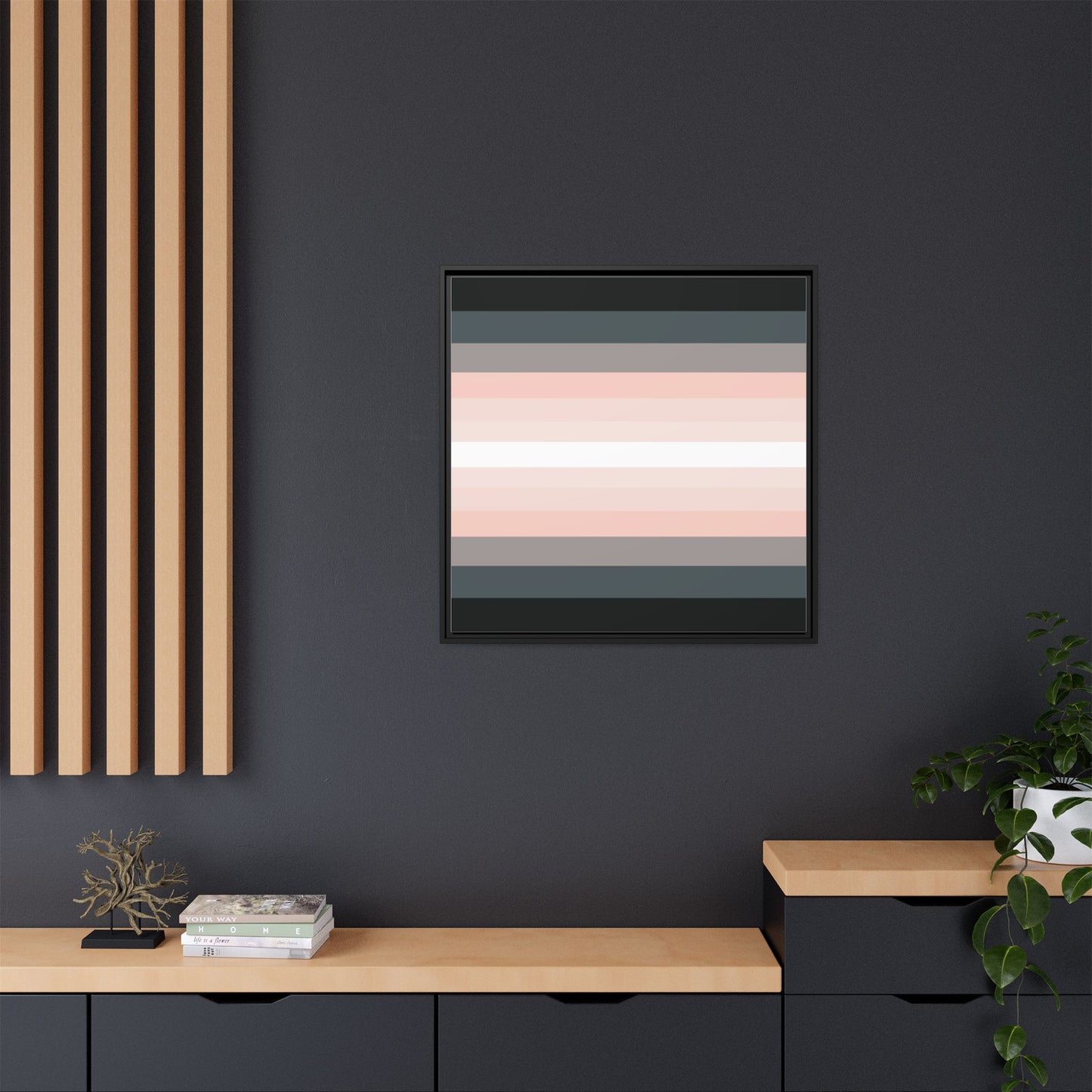 Modern Framed Geometric Canvas Art | Bold Color Meets Clean Framing