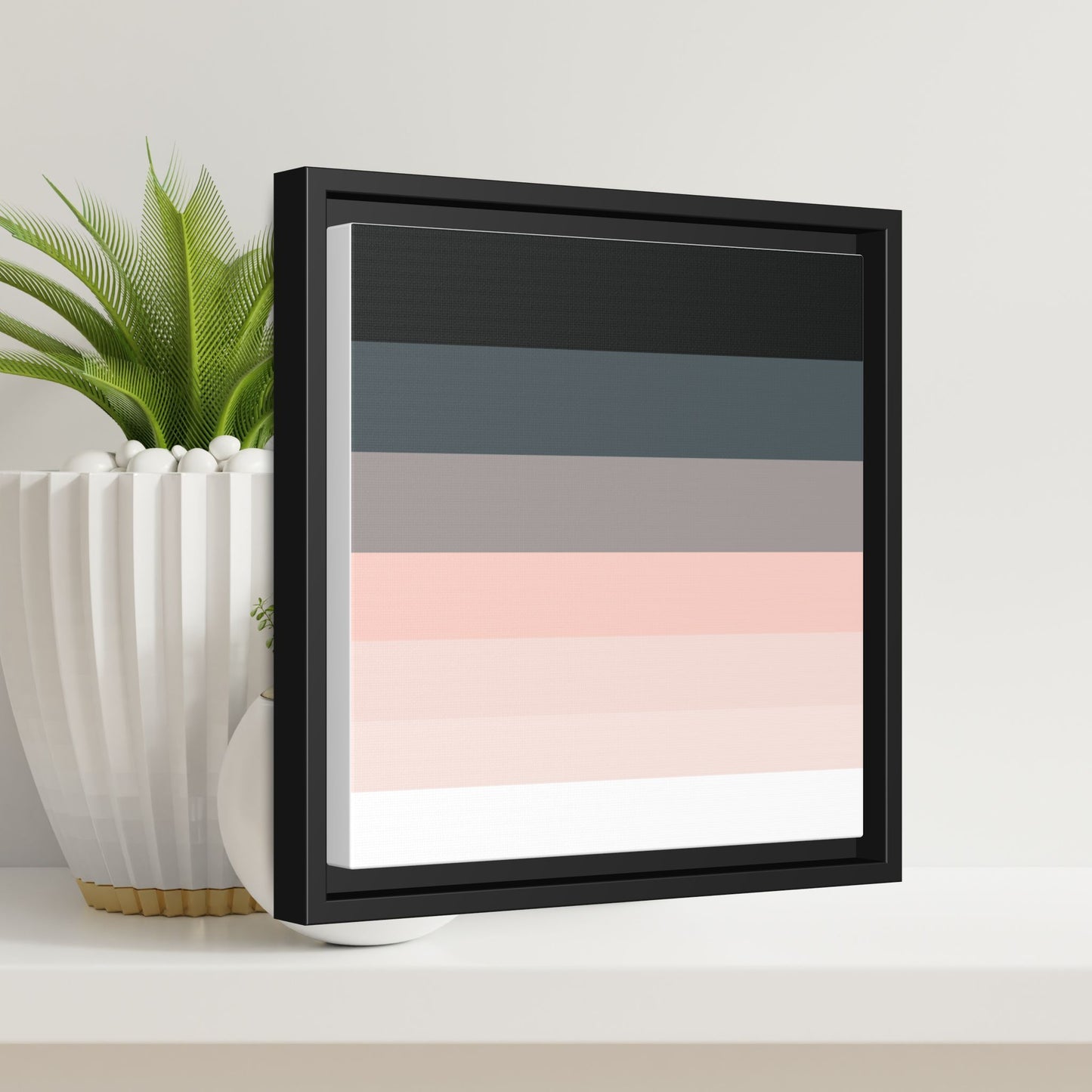 Modern Framed Geometric Canvas Art | Bold Color Meets Clean Framing