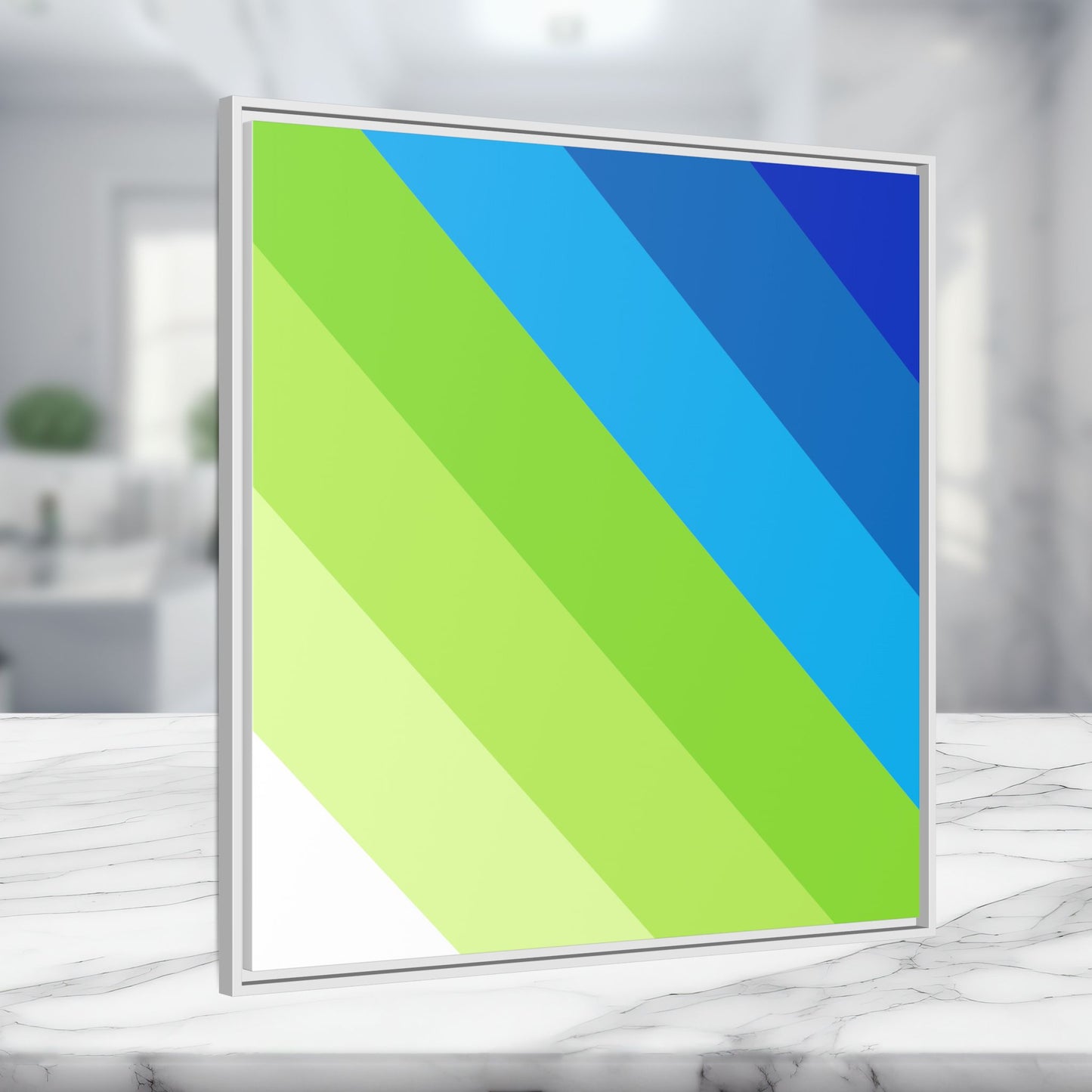 Modern Framed Geometric Canvas Art | Bold Color Meets Clean Framing