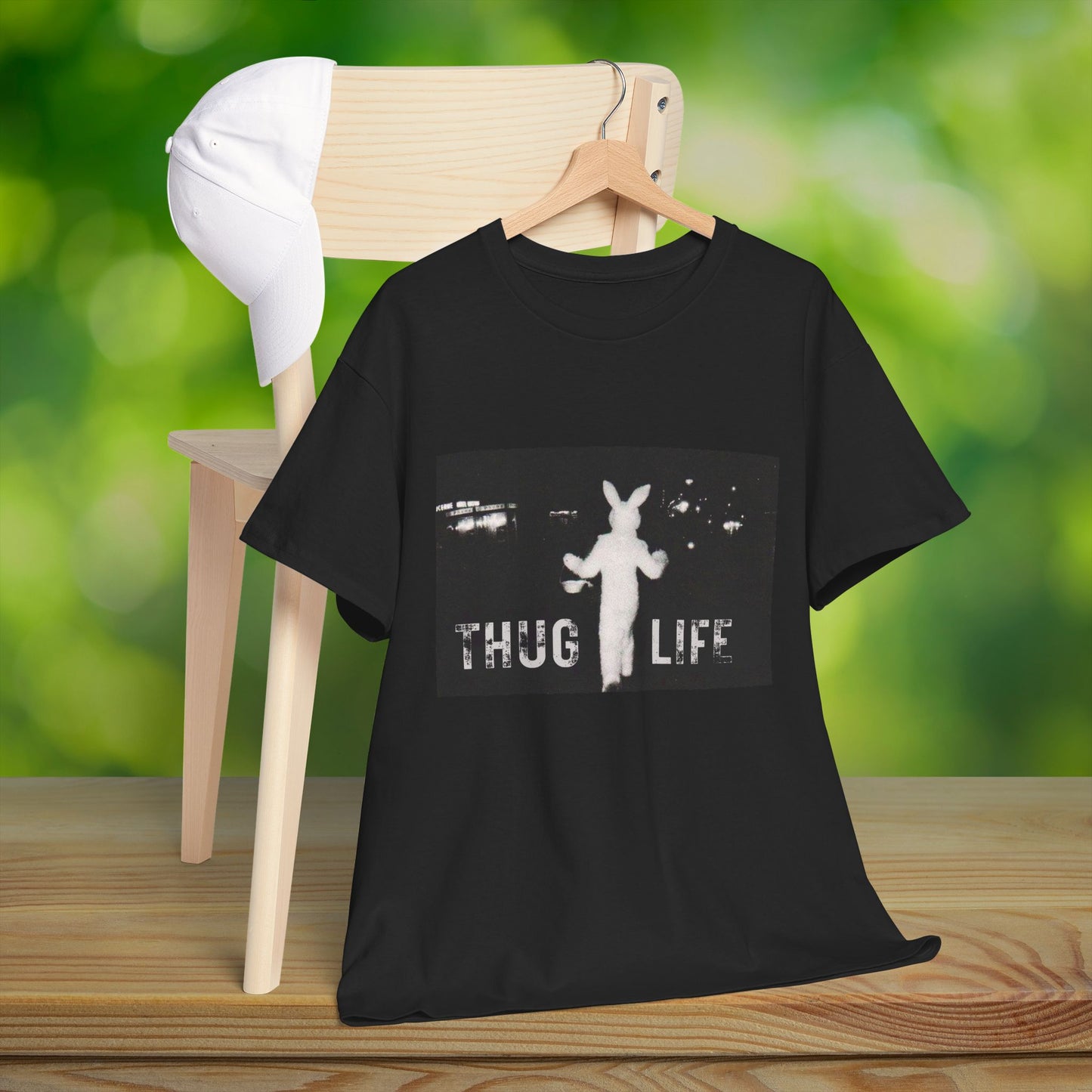Thug Life Bunny Graphic Tee - Unisex Cotton T-Shirt, Bold Soft Design