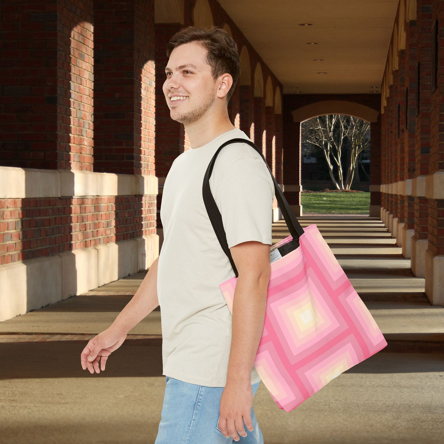 Geo Art Tote Bag – 3 sizes | Bold lines. Vivid color. Retro with a modern twist.