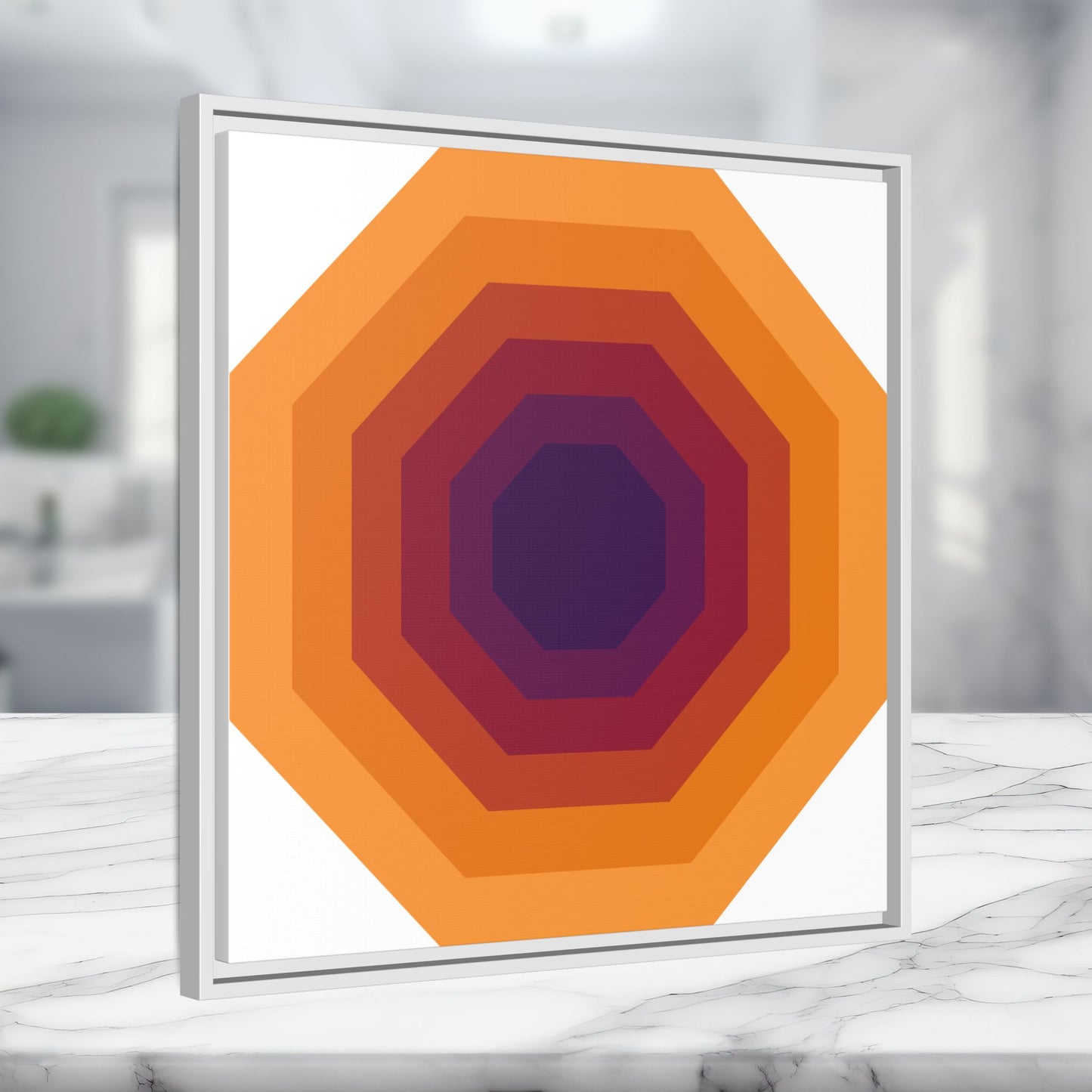 Modern Framed Geometric Canvas Art | Bold Color Meets Clean Framing