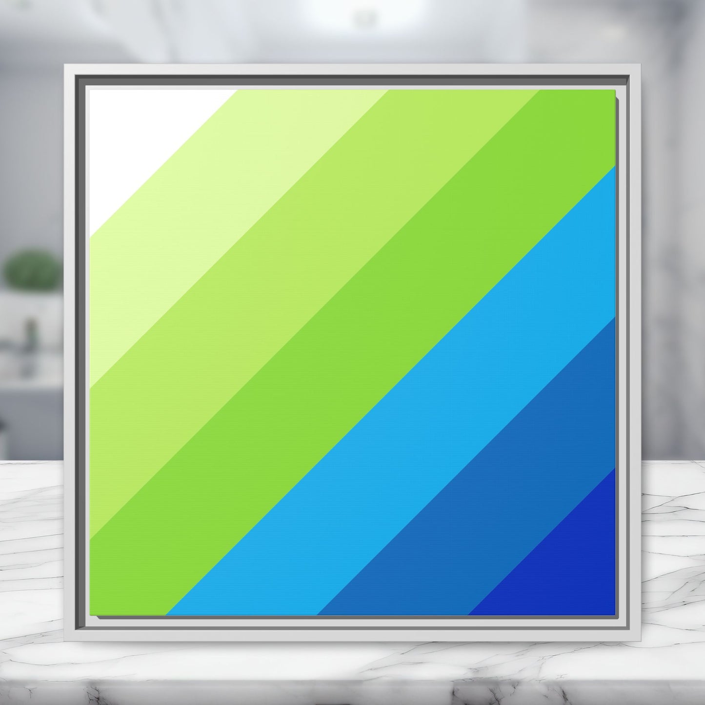 Modern Framed Geometric Canvas Art | Bold Color Meets Clean Framing