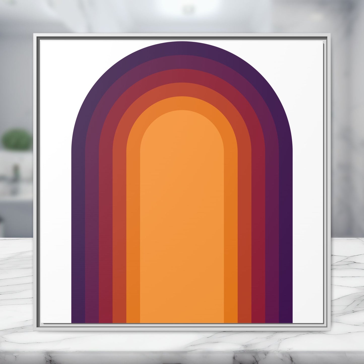 Modern Framed Geometric Canvas Art | Bold Color Meets Clean Framing