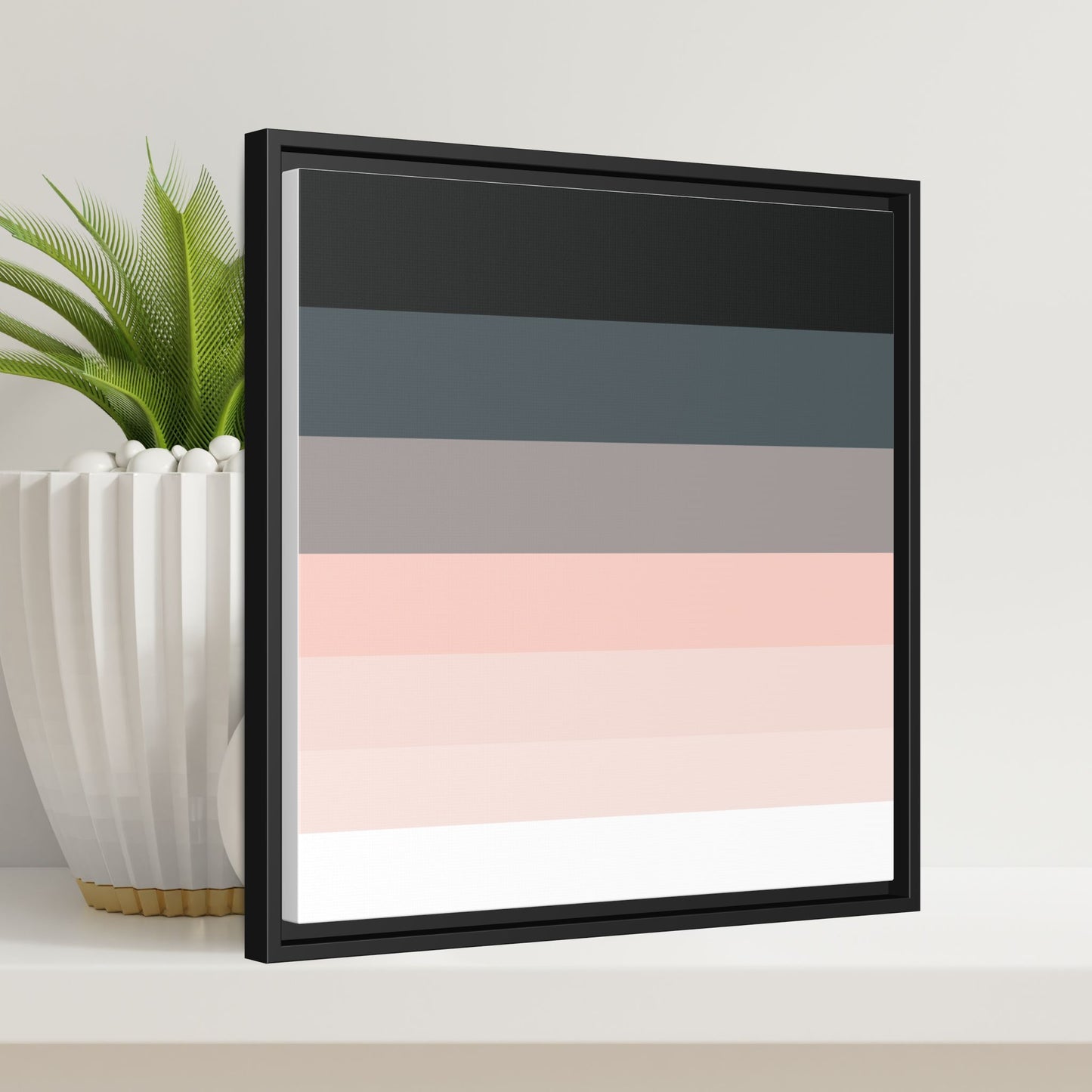 Modern Framed Geometric Canvas Art | Bold Color Meets Clean Framing