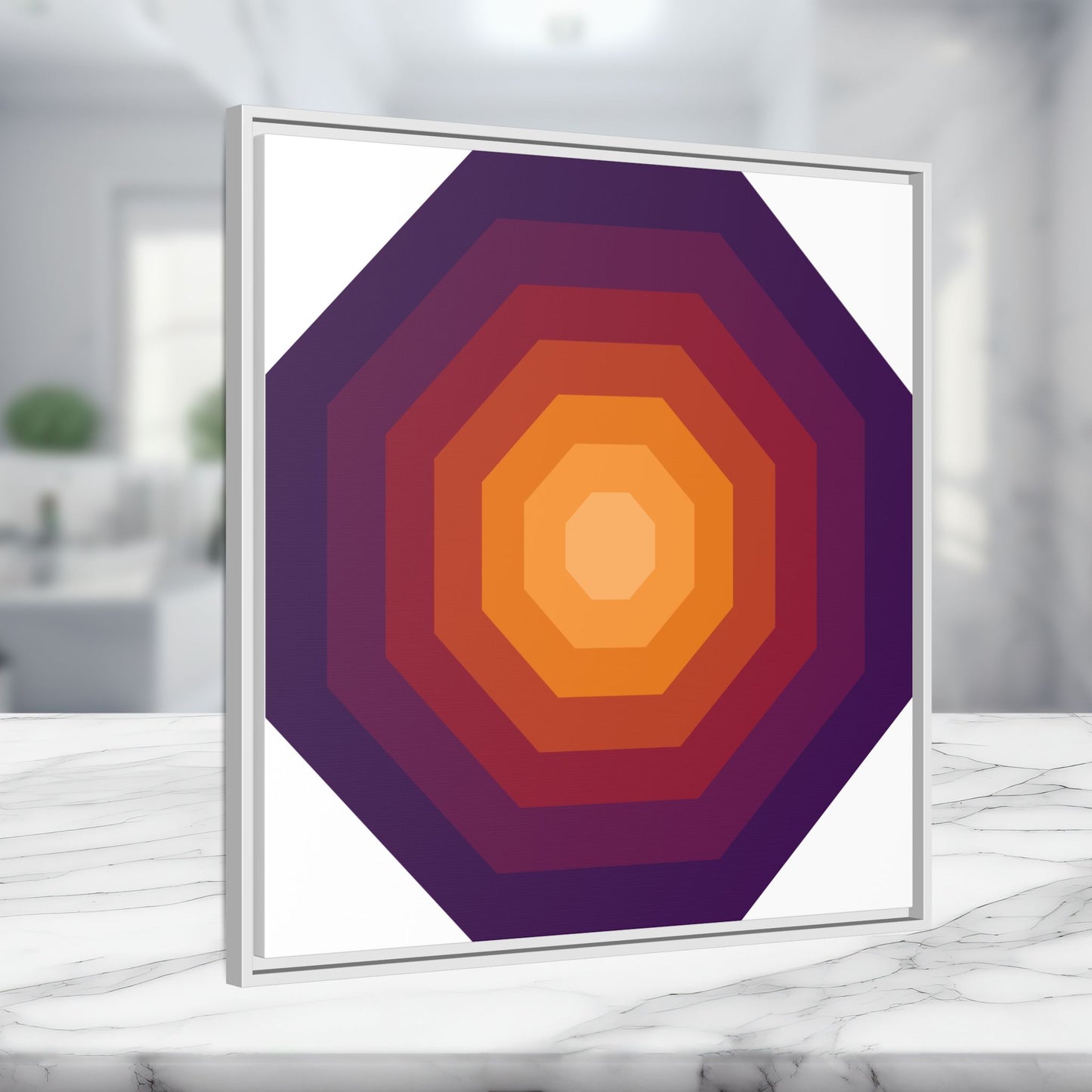 Modern Framed Geometric Canvas Art | Bold Color Meets Clean Framing