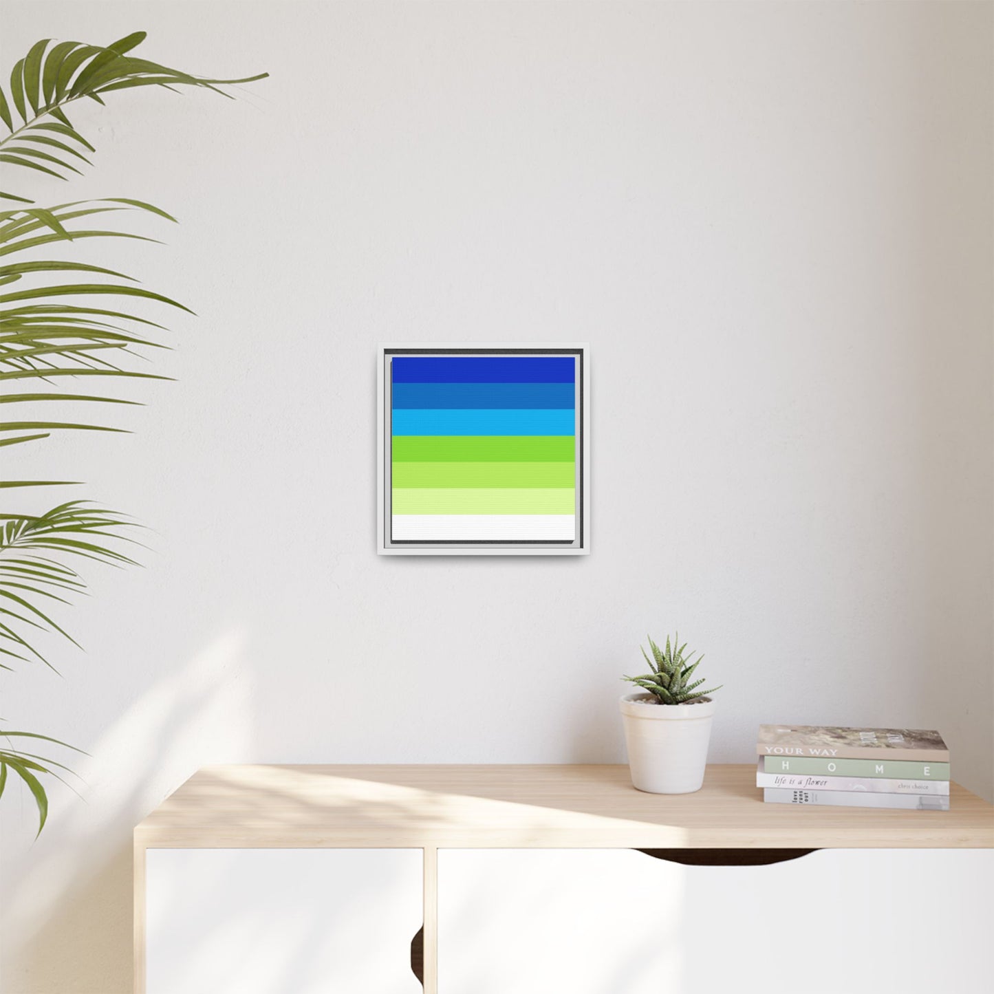 Modern Framed Geometric Canvas Art | Bold Color Meets Clean Framing