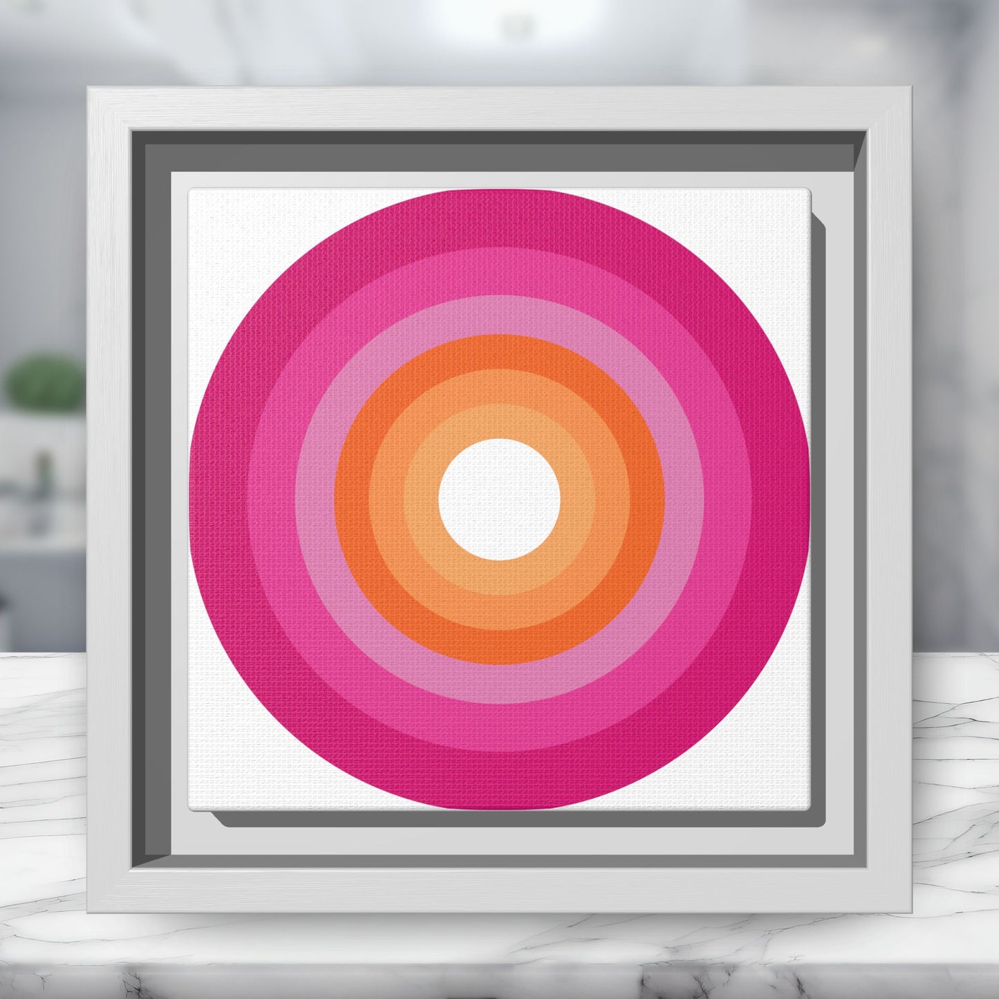 Modern Framed Geometric Canvas Art | Bold Color Meets Clean Framing