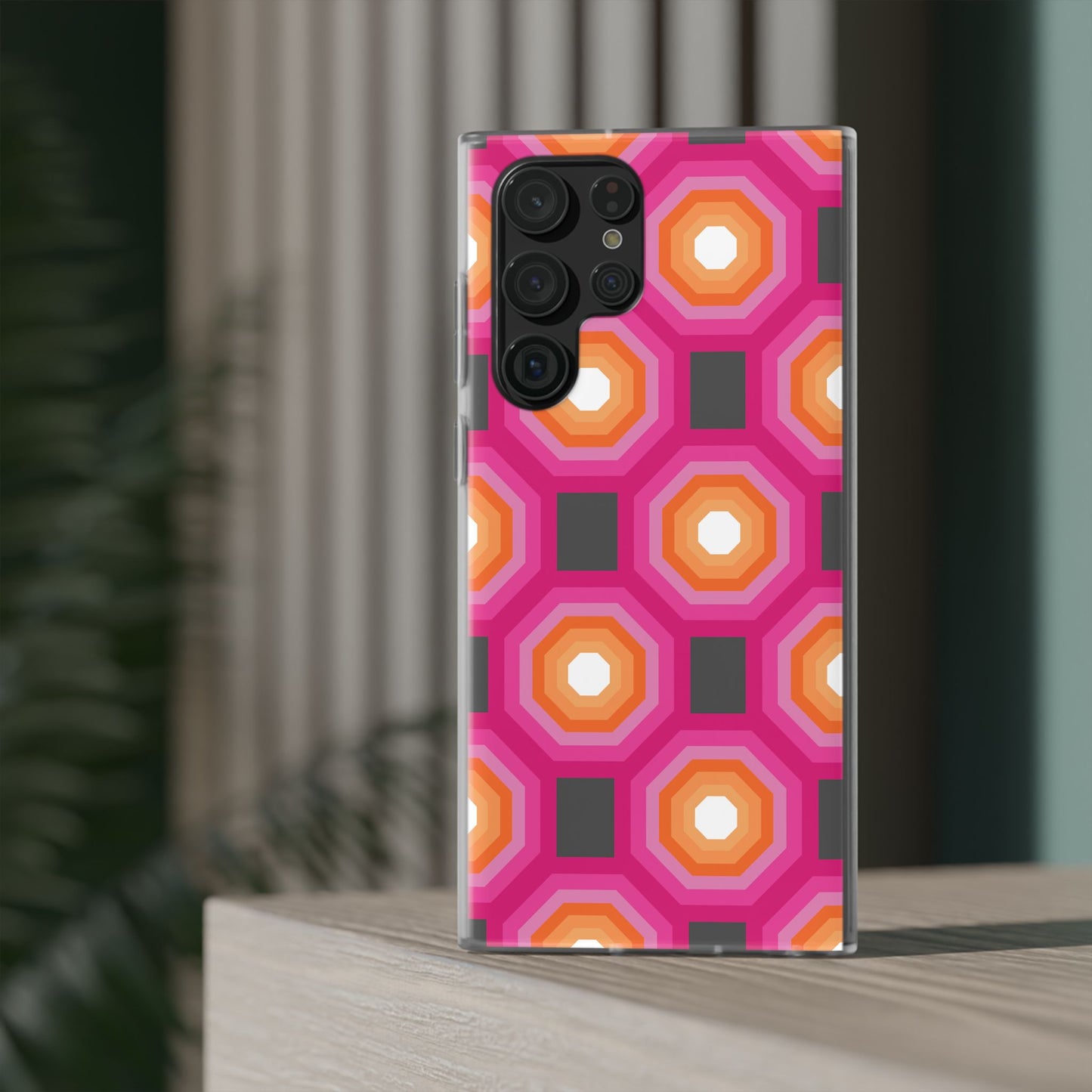 Stylish Geometric Phone Case, Flexible Phone Cover, Unique Modern Design, Perfect Gift, Trendy Accessory, Eco-Friendly Case