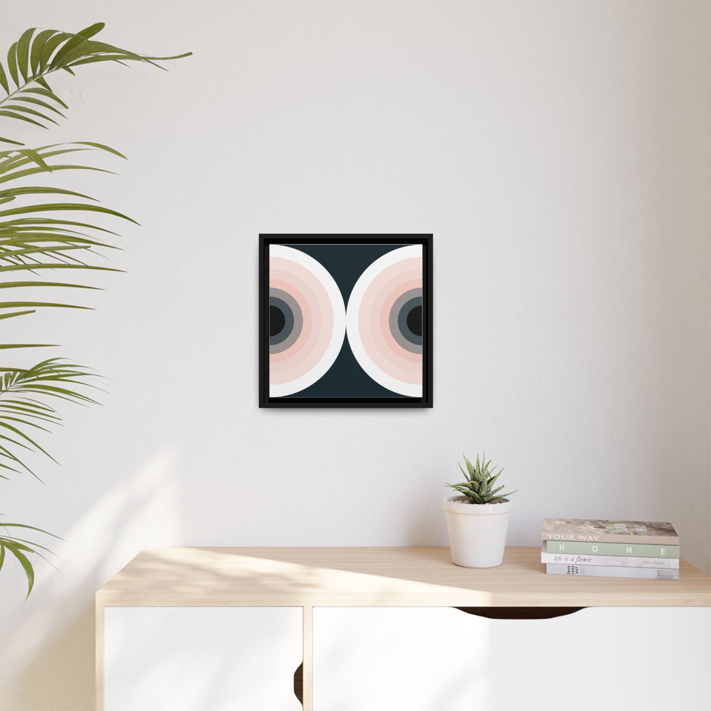 Modern Framed Geometric Canvas Art | Bold Color Meets Clean Framing