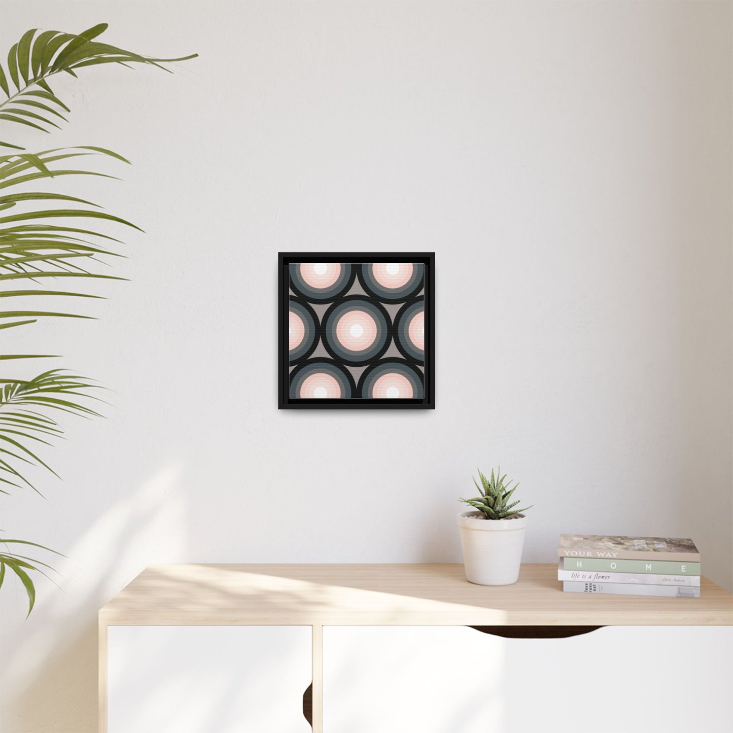 Modern Framed Geometric Canvas Art | Bold Color Meets Clean Framing