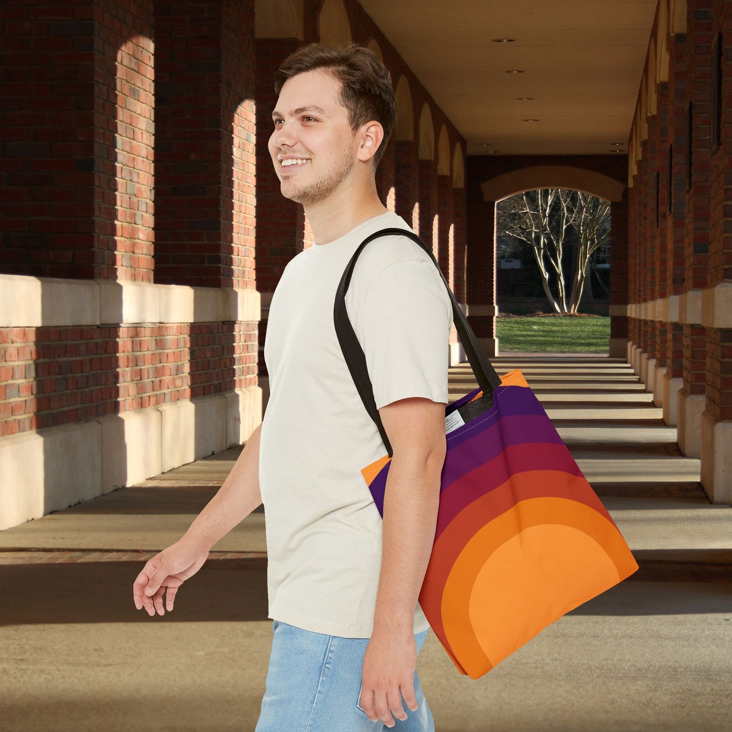 Geometric Art Tote Bag – 3 sizes | Bold lines. Vivid color. Retro