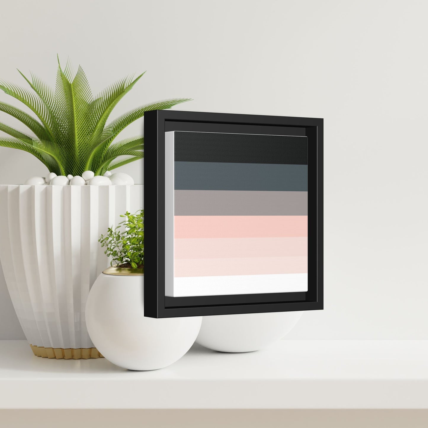 Modern Framed Geometric Canvas Art | Bold Color Meets Clean Framing