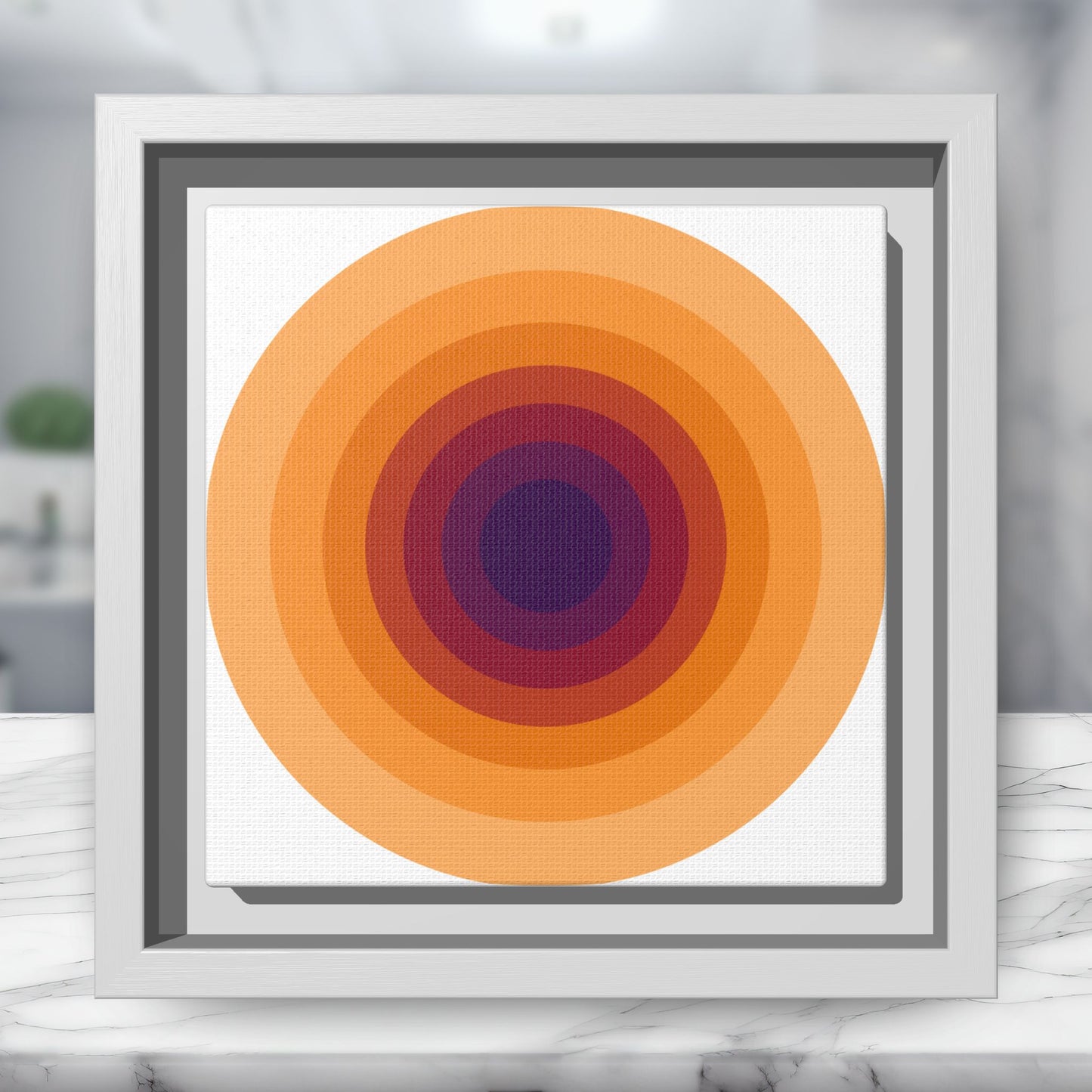 Modern Framed Geometric Canvas Art | Bold Color Meets Clean Framing