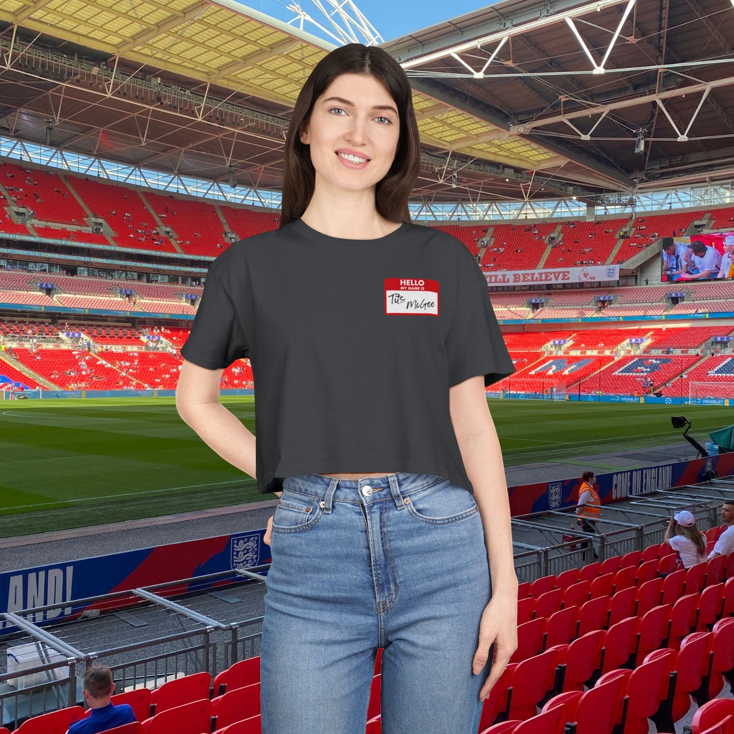 Hello My Name is Tits McGee Crop Tee – Bold, Fun, and Totally Unapologetic