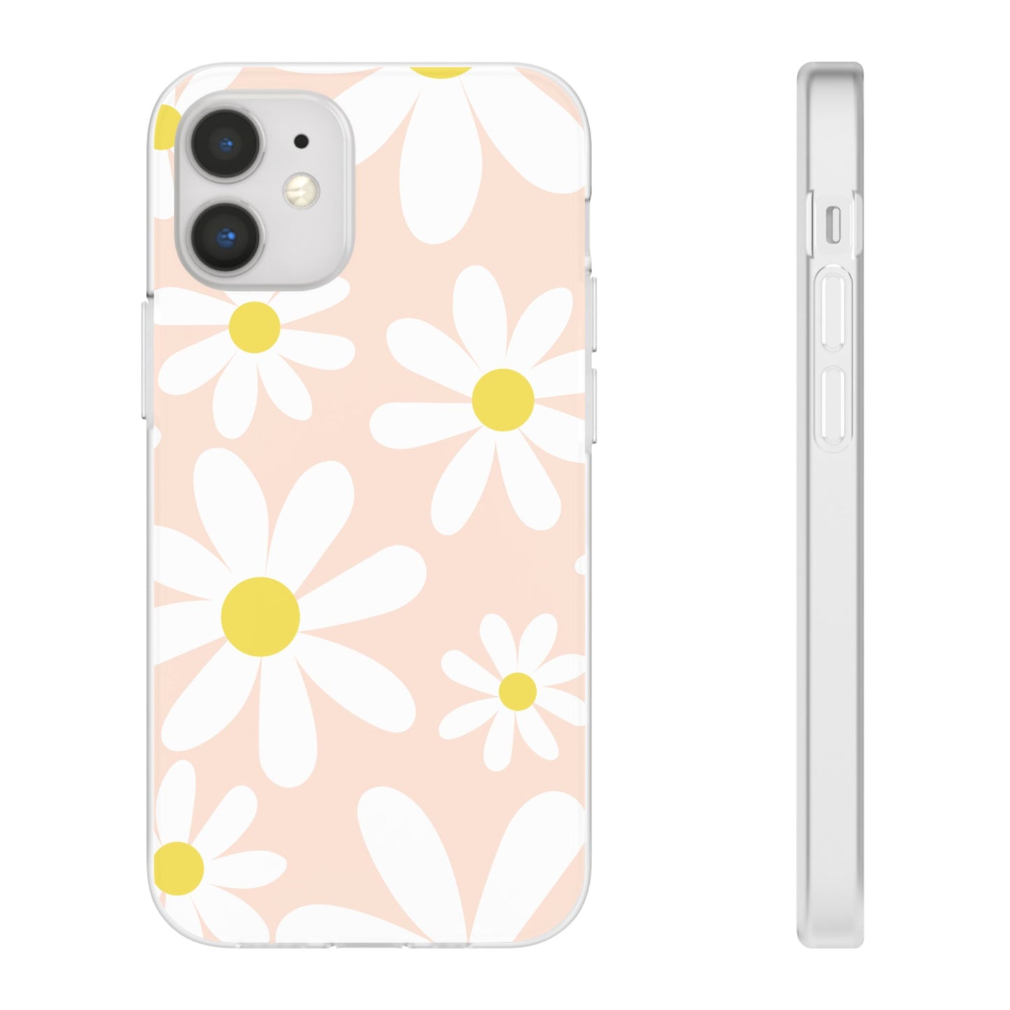 Phone Cases - Blush Daisy Pattern Flexi Cases