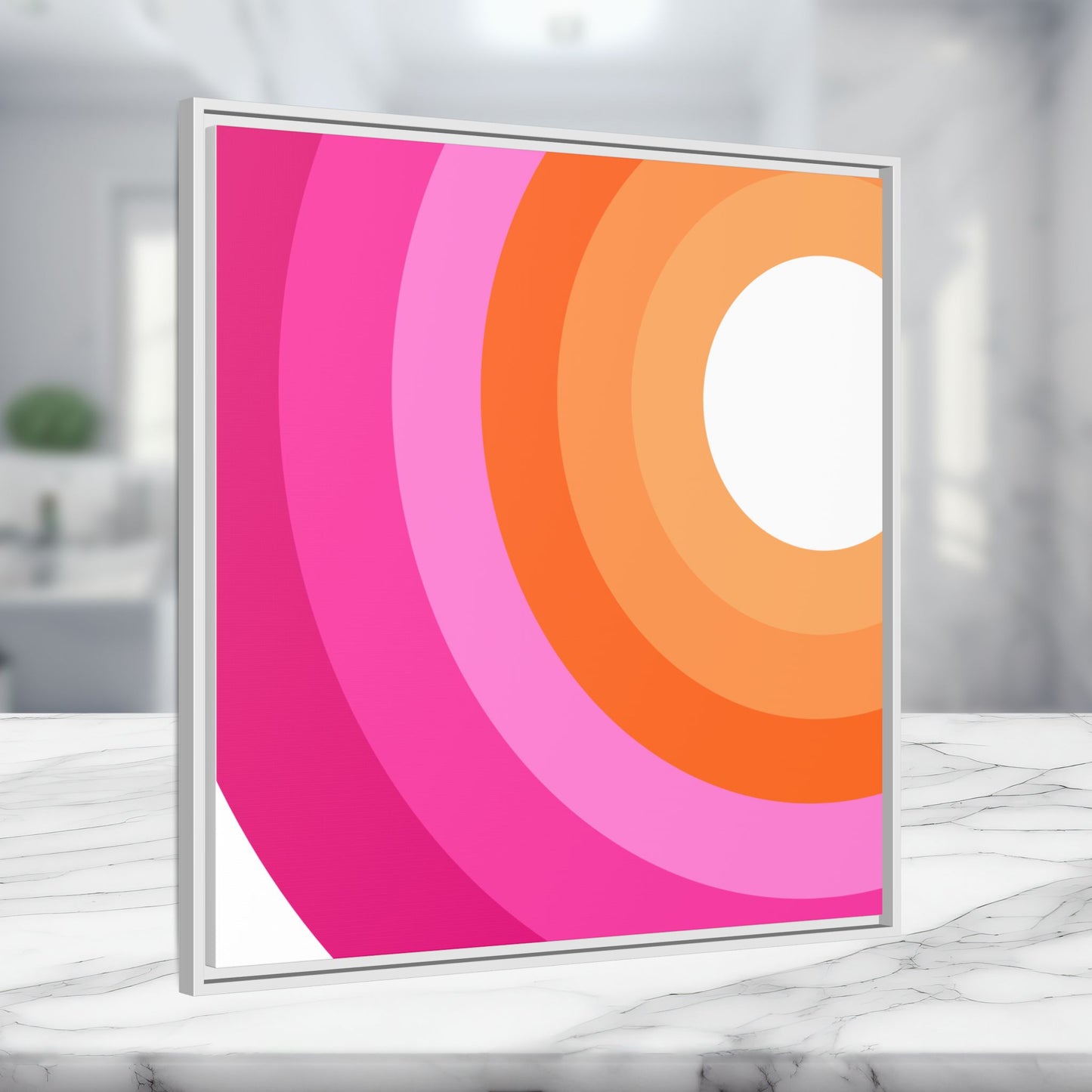 Modern Framed Geometric Canvas Art | Bold Color Meets Clean Framing