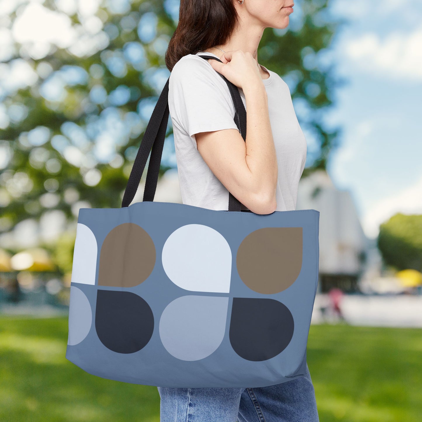 Geo 2 XL Tote — XL Tote Bag | Carry-All | Bold Design. Spacious Style. Retro-Boho Vibes.