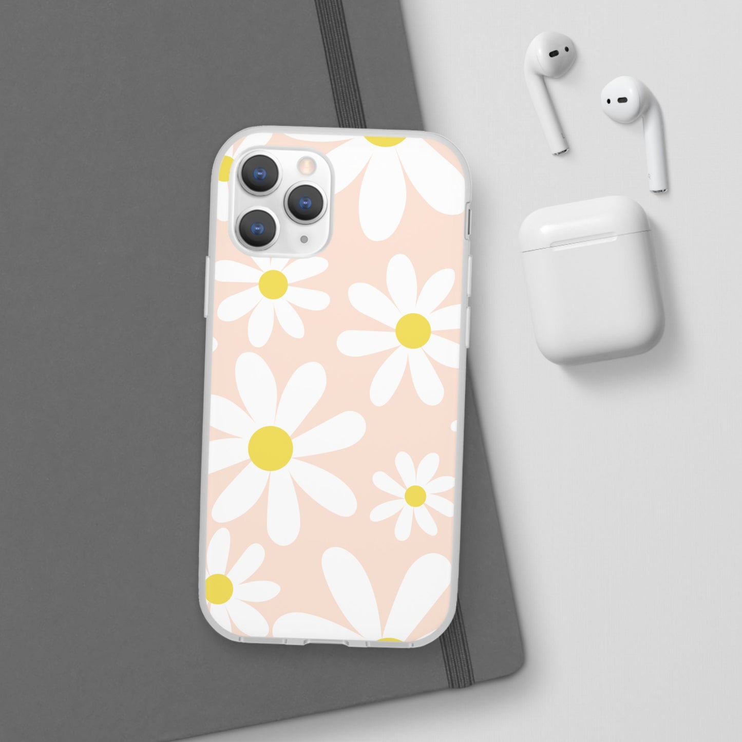 Phone Cases - Blush Daisy Pattern Flexi Cases