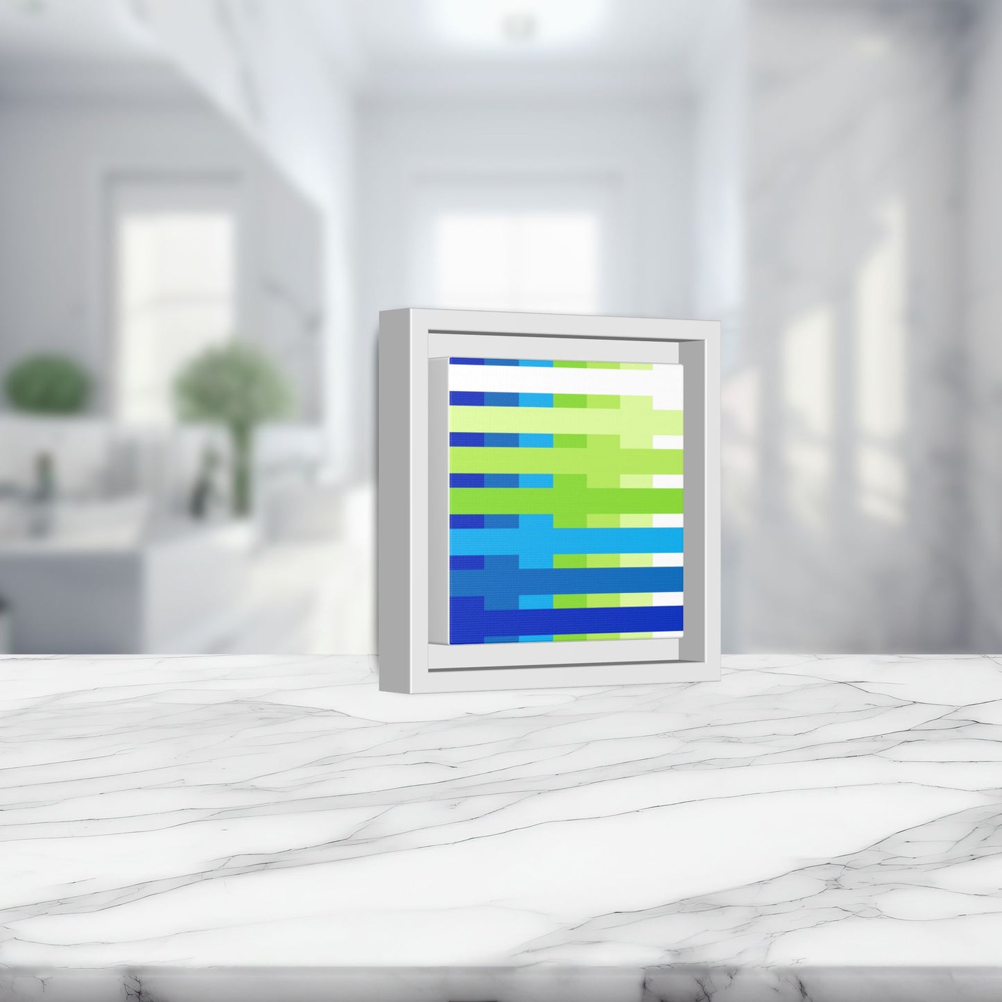 Modern Framed Geometric Canvas Art | Bold Color Meets Clean Framing