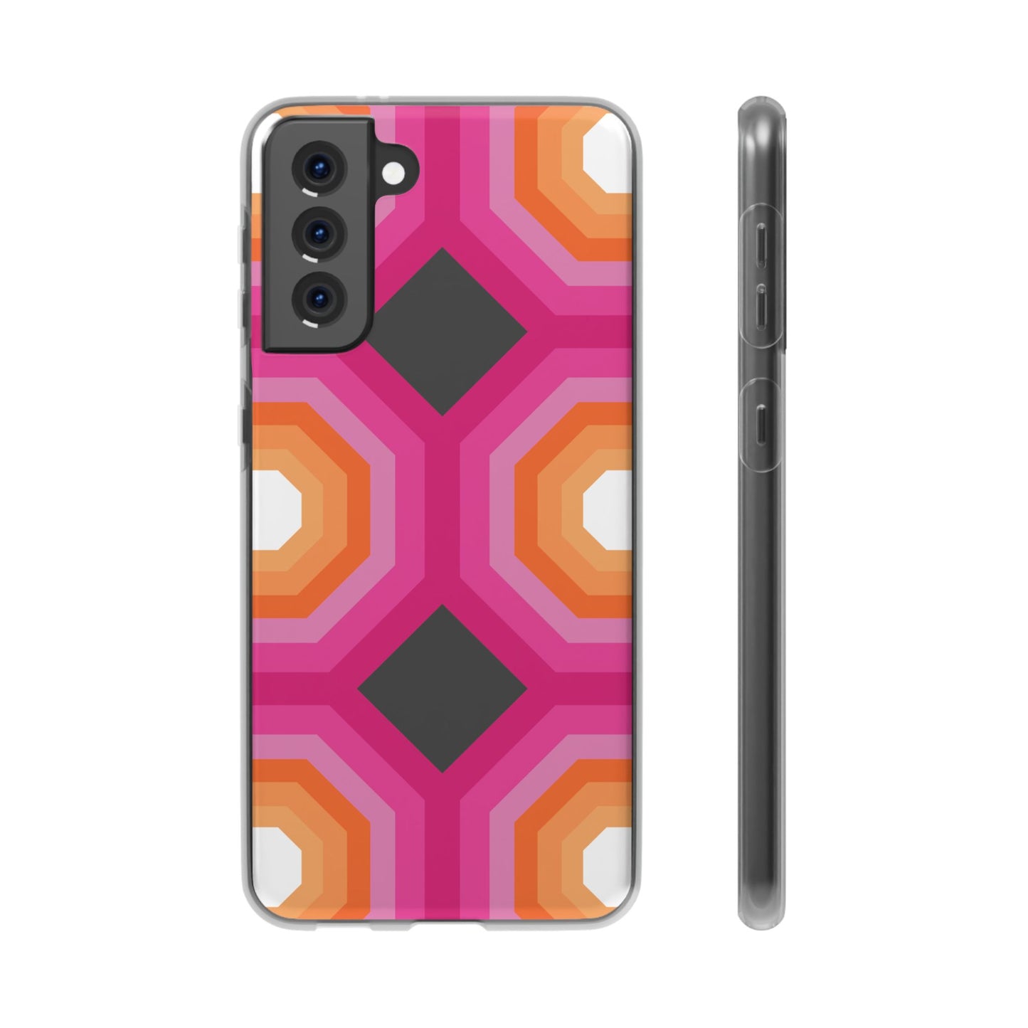 Stylish Geometric Phone Case, Flexible Phone Cover, Unique Modern Design, Perfect Gift, Trendy Accessory, Eco-Friendly Case