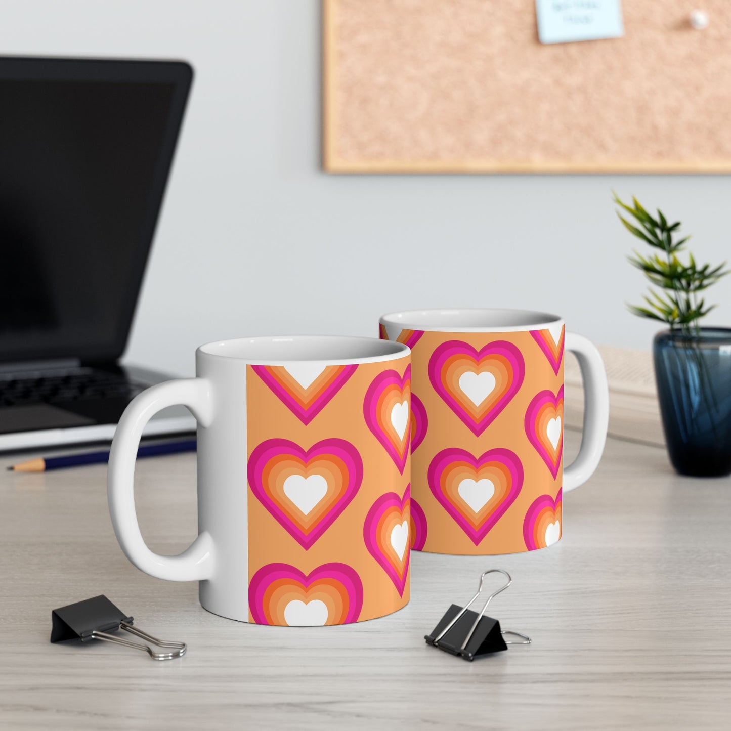 Geo Art Heart Mug – Bold Color, Daily Joy