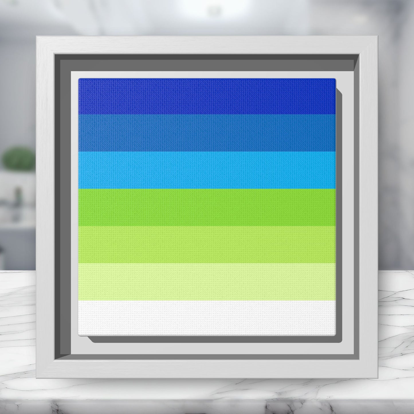 Modern Framed Geometric Canvas Art | Bold Color Meets Clean Framing