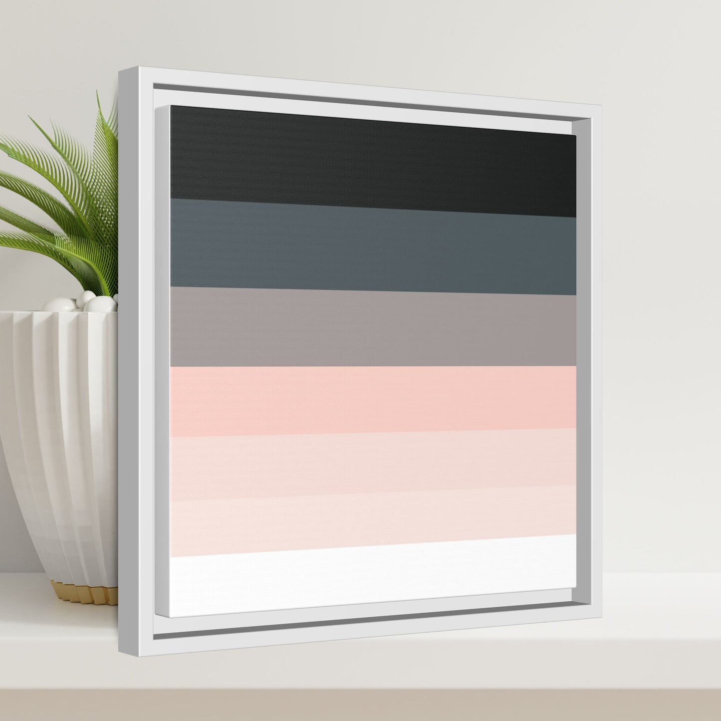 Modern Framed Geometric Canvas Art | Bold Color Meets Clean Framing