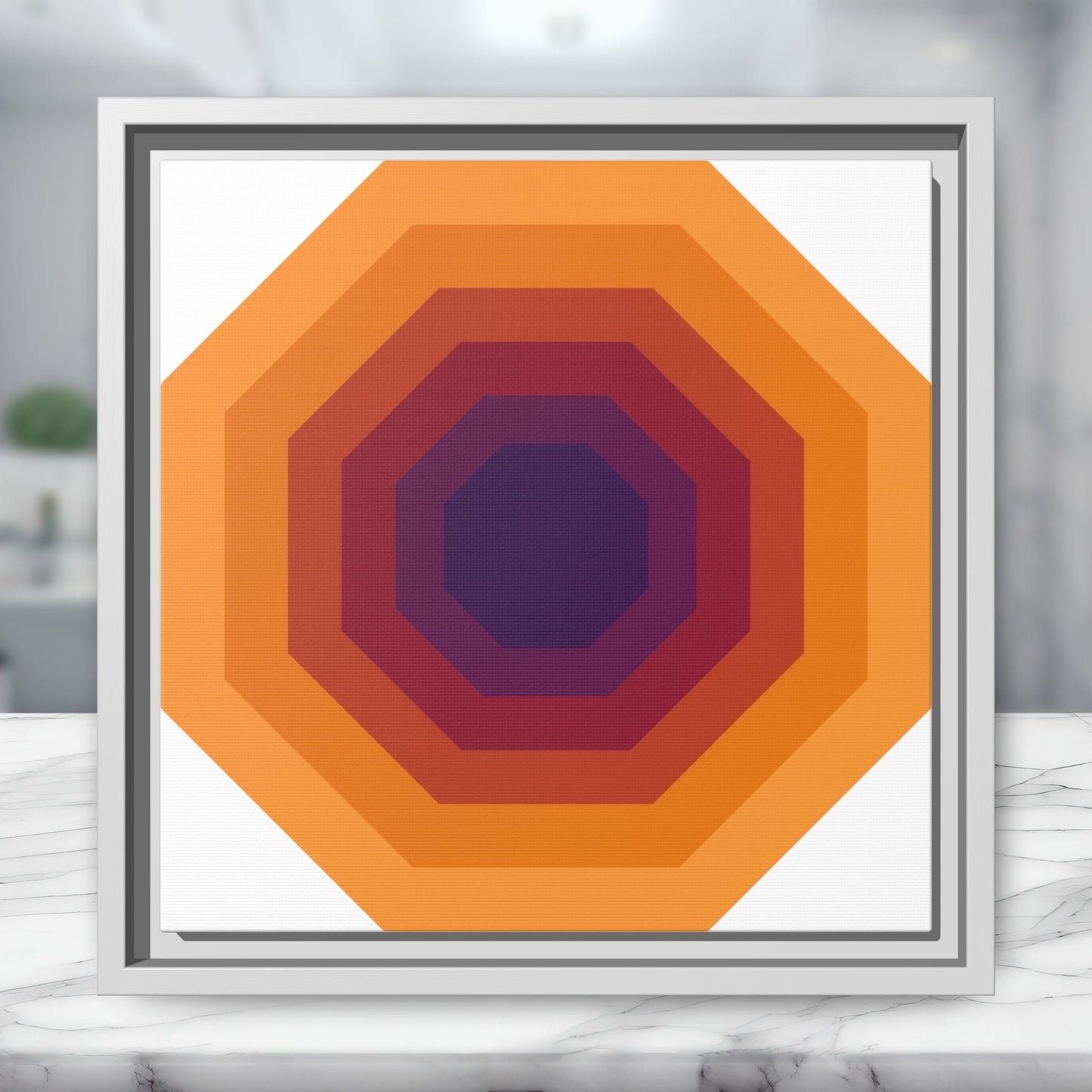 Modern Framed Geometric Canvas Art | Bold Color Meets Clean Framing