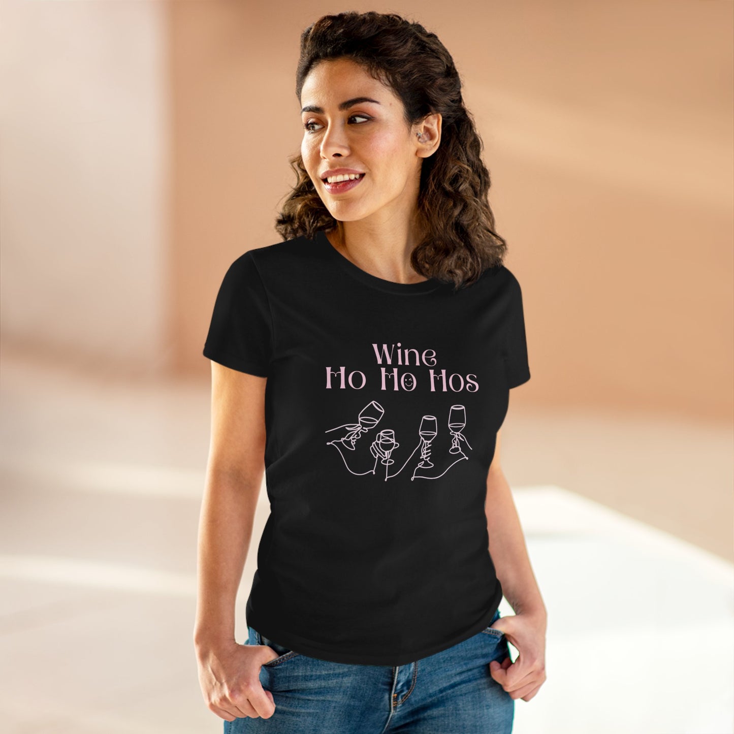 Funny Wine T-Shirt for Women | Wine Ho Ho Hos Tee