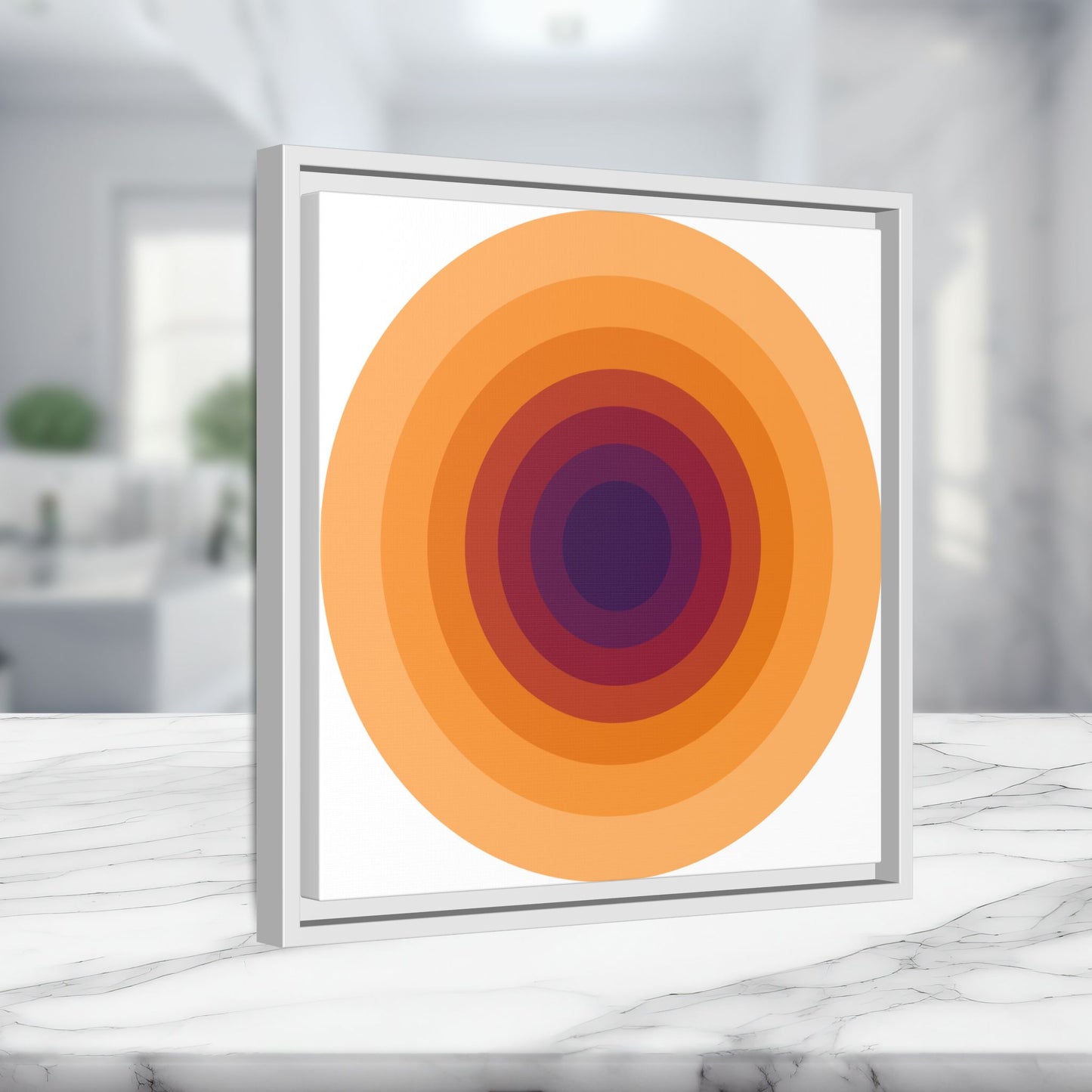 Modern Framed Geometric Canvas Art | Bold Color Meets Clean Framing