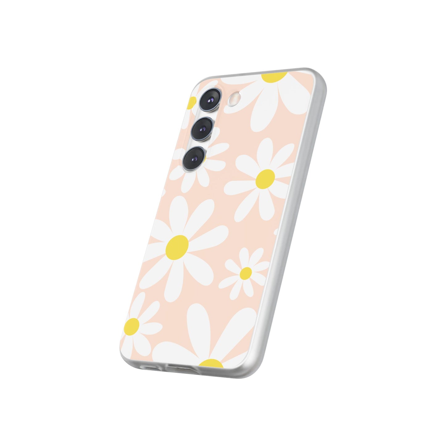 Phone Cases - Blush Daisy Pattern Flexi Cases