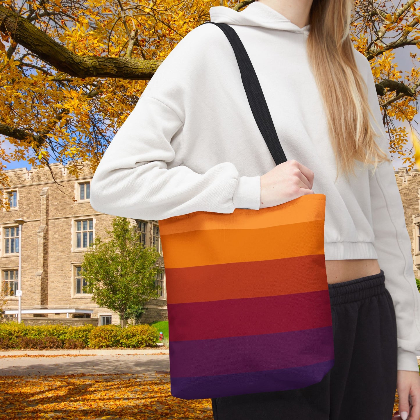 Geometric Art Tote Bag – 3 sizes | Bold lines. Vivid color. Retro with a modern twist.