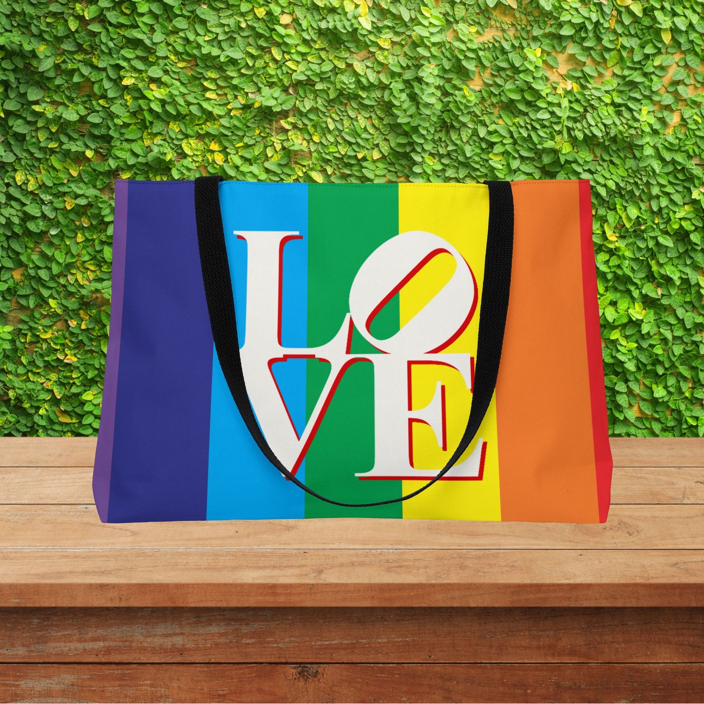 Rainbow LOVE XL Weekender Tote Bag | Loud, Bright & Ready for Adventure 🌈