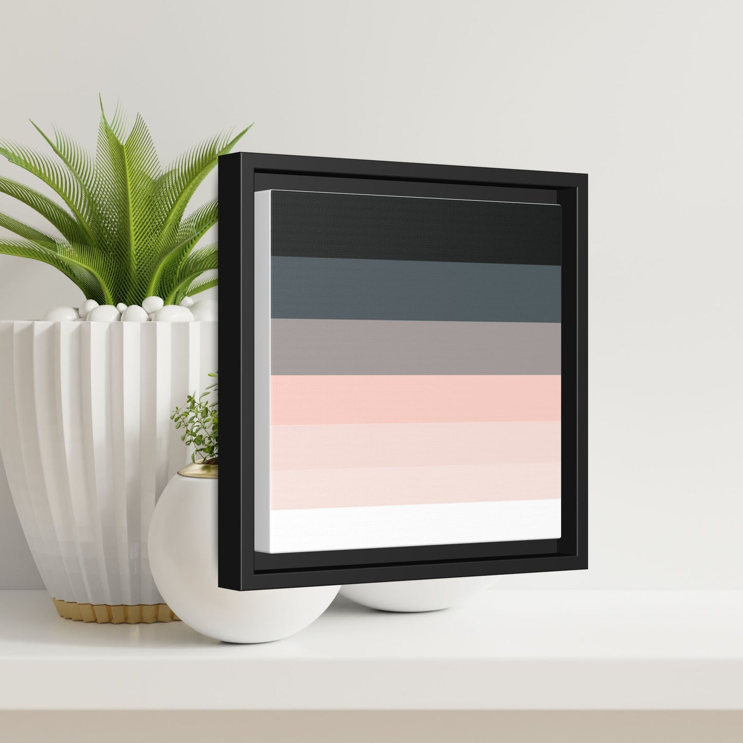 Modern Framed Geometric Canvas Art | Bold Color Meets Clean Framing