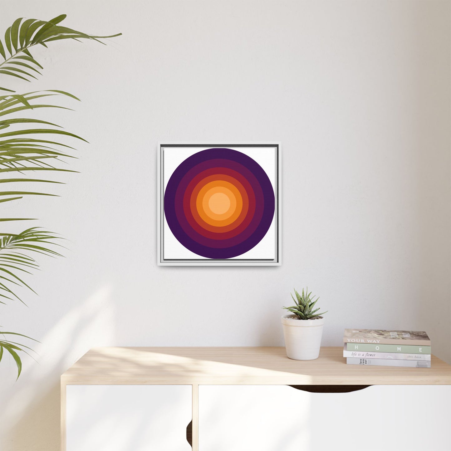 Modern Framed Geometric Canvas Art | Bold Color Meets Clean Framing