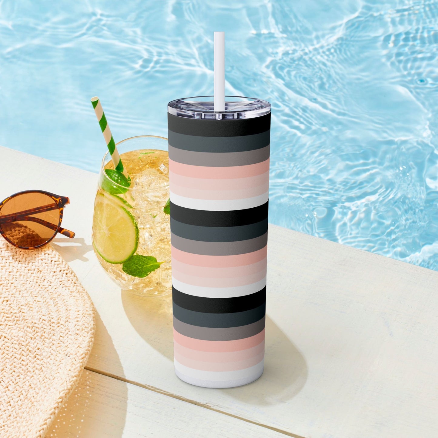 Vibrant. Versatile. Totally Sippable. – 20 oz Skinny Travel Tumbler with Straw