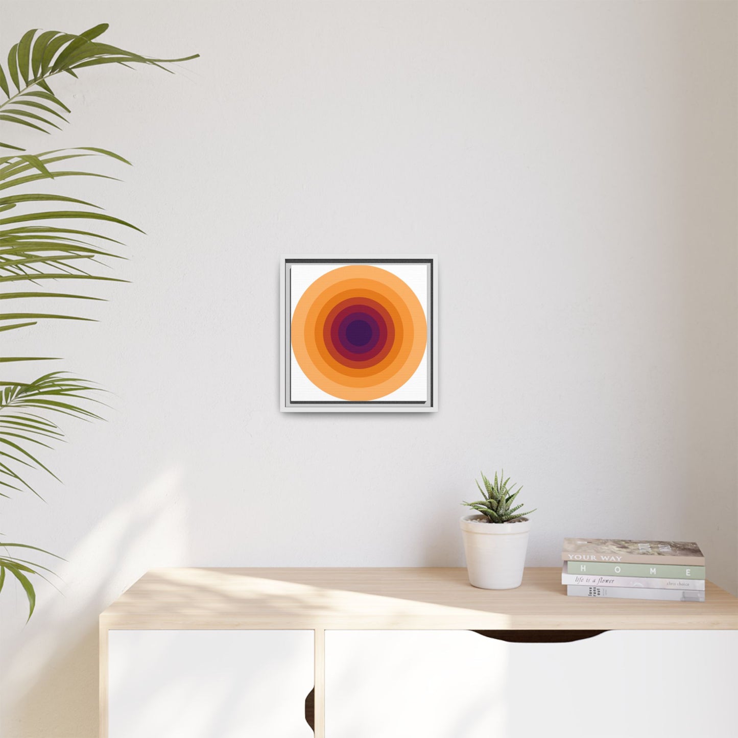 Modern Framed Geometric Canvas Art | Bold Color Meets Clean Framing