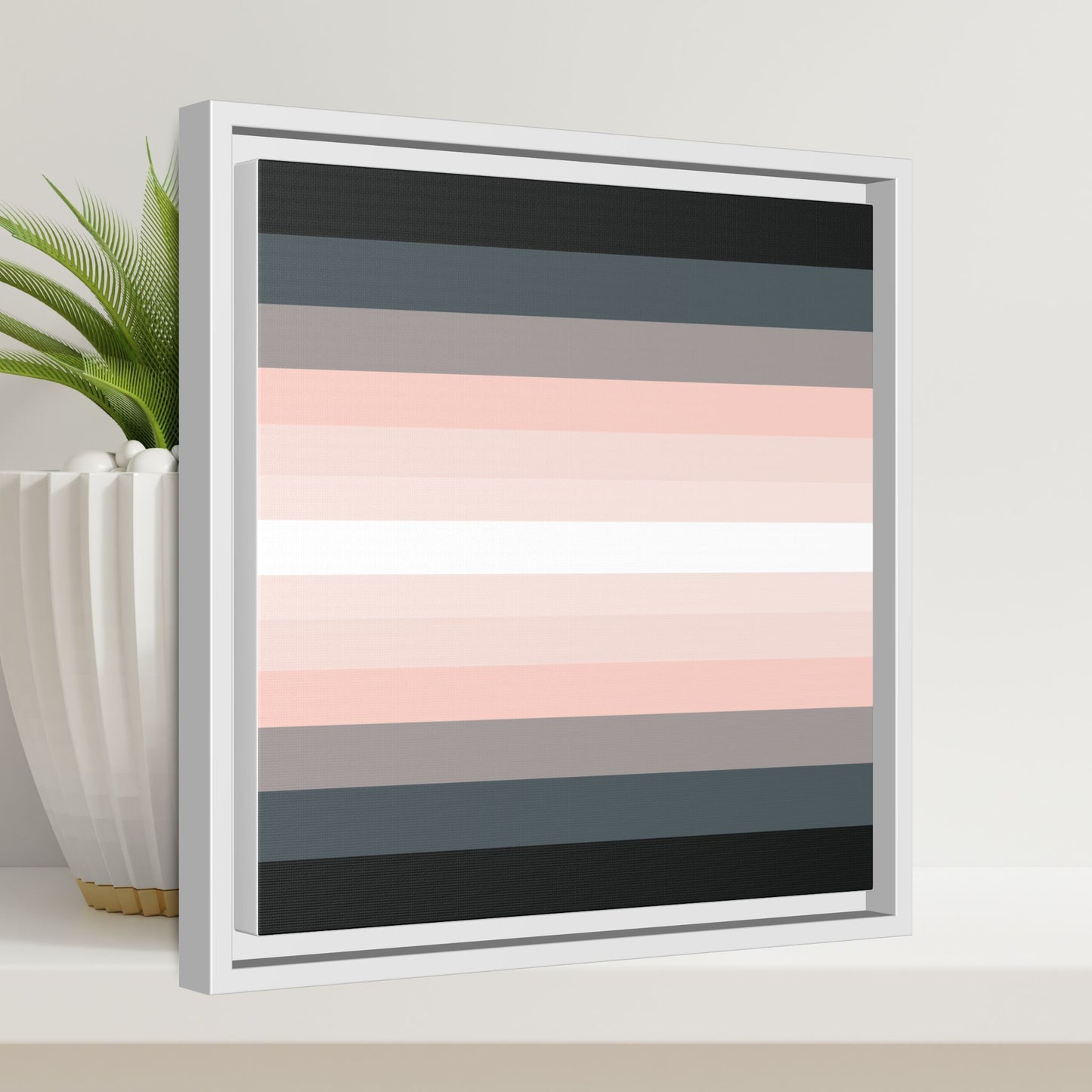 Modern Framed Geometric Canvas Art | Bold Color Meets Clean Framing