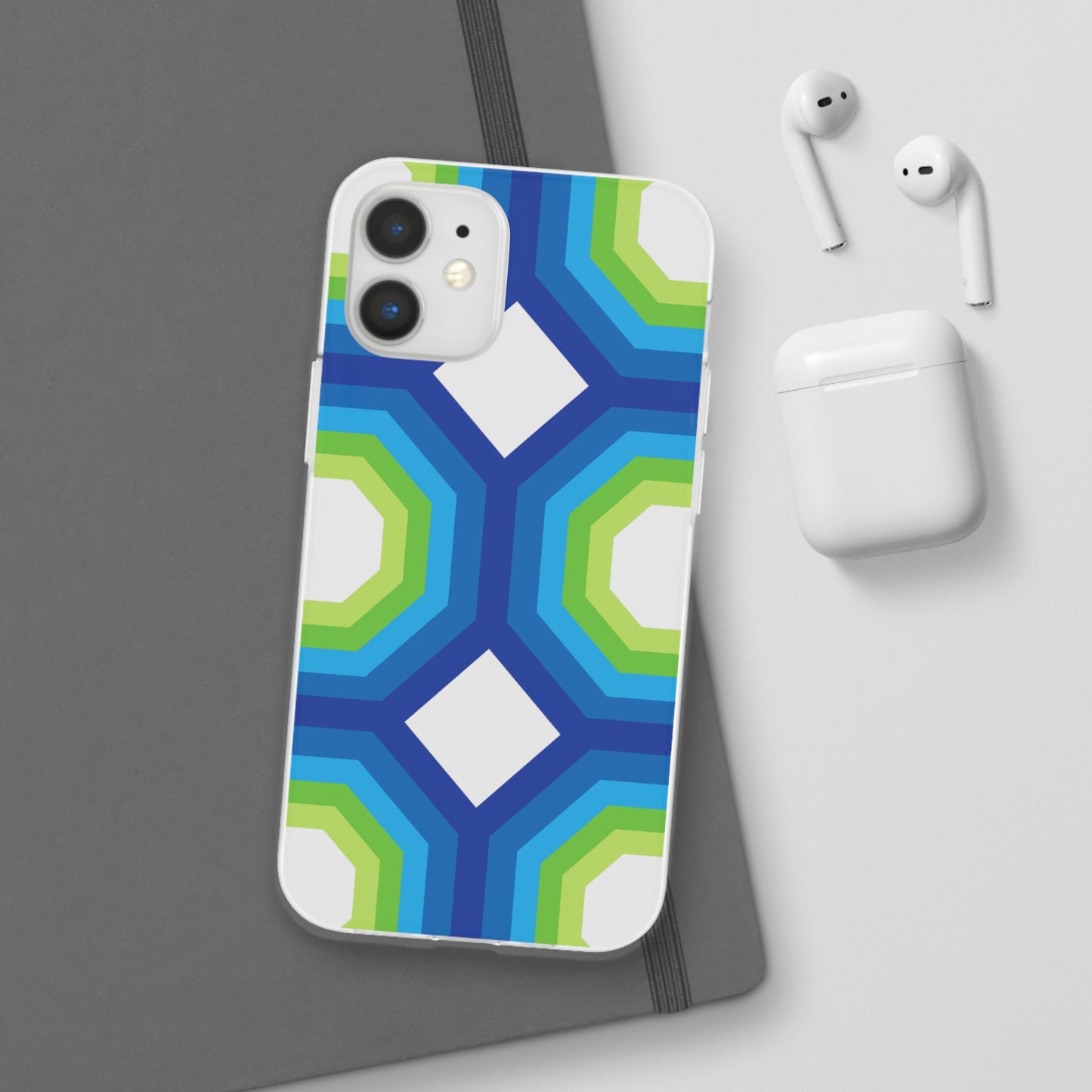 Stylish Geometric Phone Case, Flexible Phone Cover, Unique Modern Design, Perfect Gift, Trendy Accessory, Eco-Friendly Case