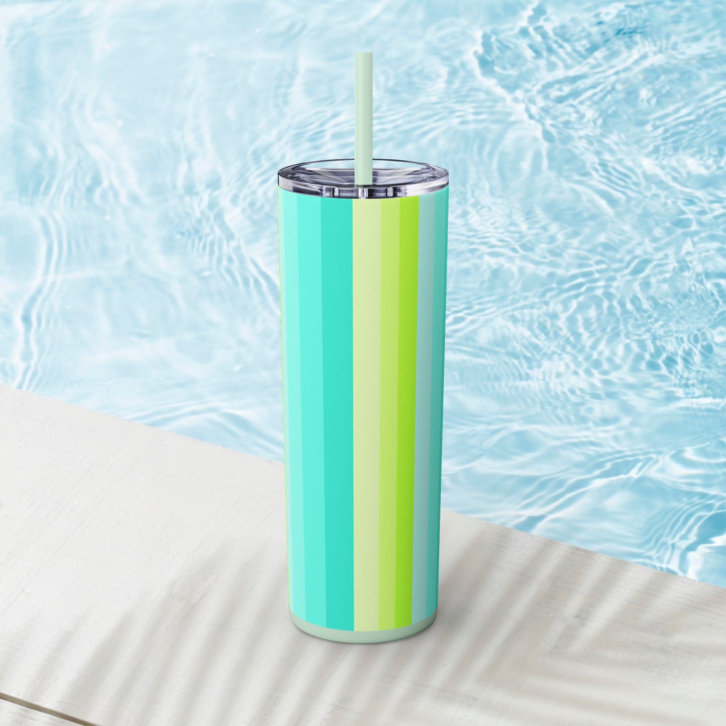 Vibrant. Versatile. Totally Sippable. – 20 oz Skinny Travel Tumbler with Straw