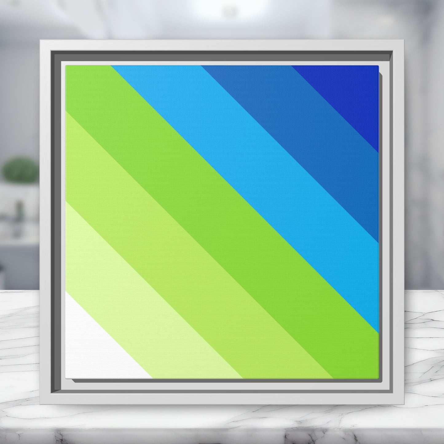 Modern Framed Geometric Canvas Art | Bold Color Meets Clean Framing