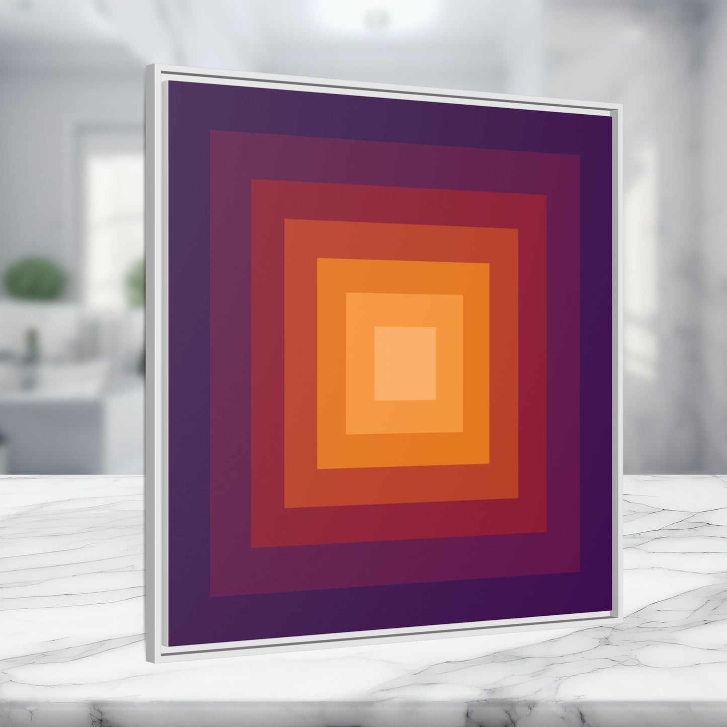 Modern Framed Geometric Canvas Art | Bold Color Meets Clean Framing