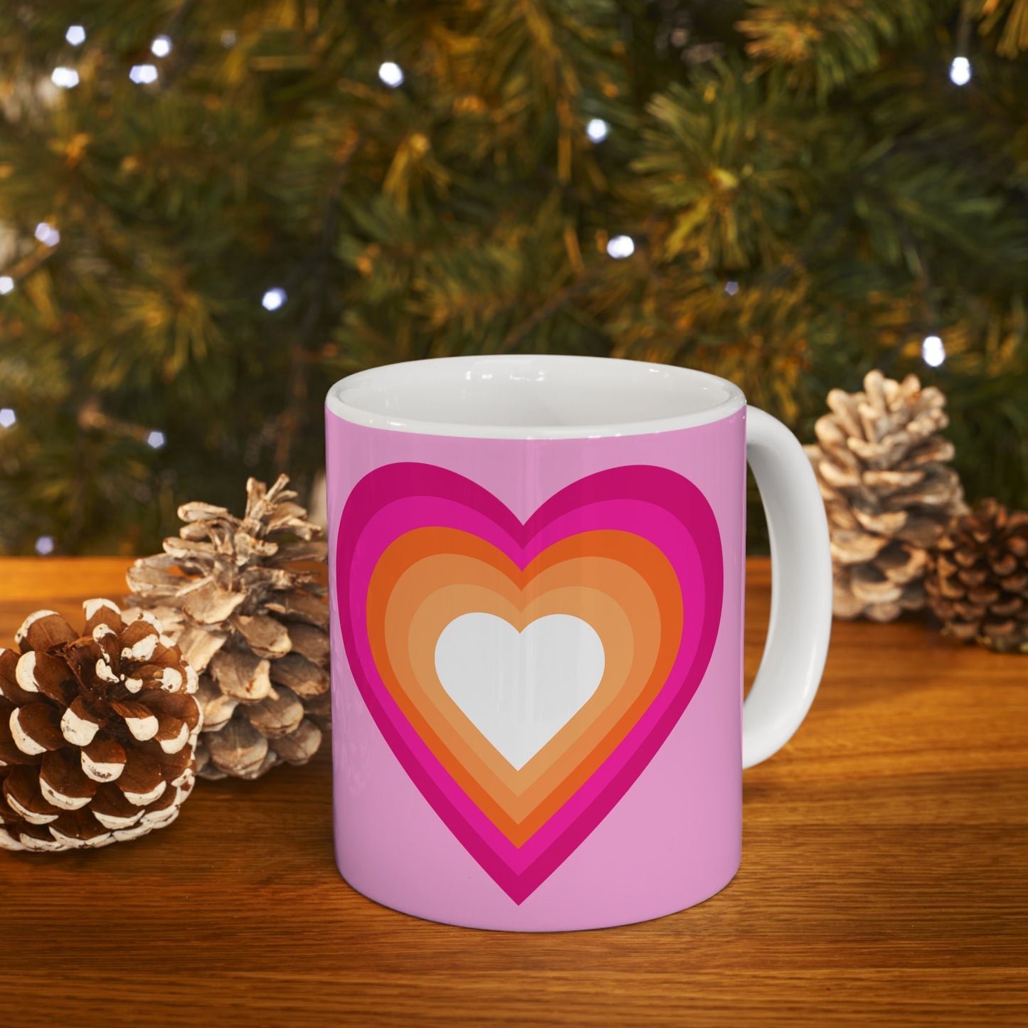 Geo Art Heart Mug – Bold Color, Daily Joy